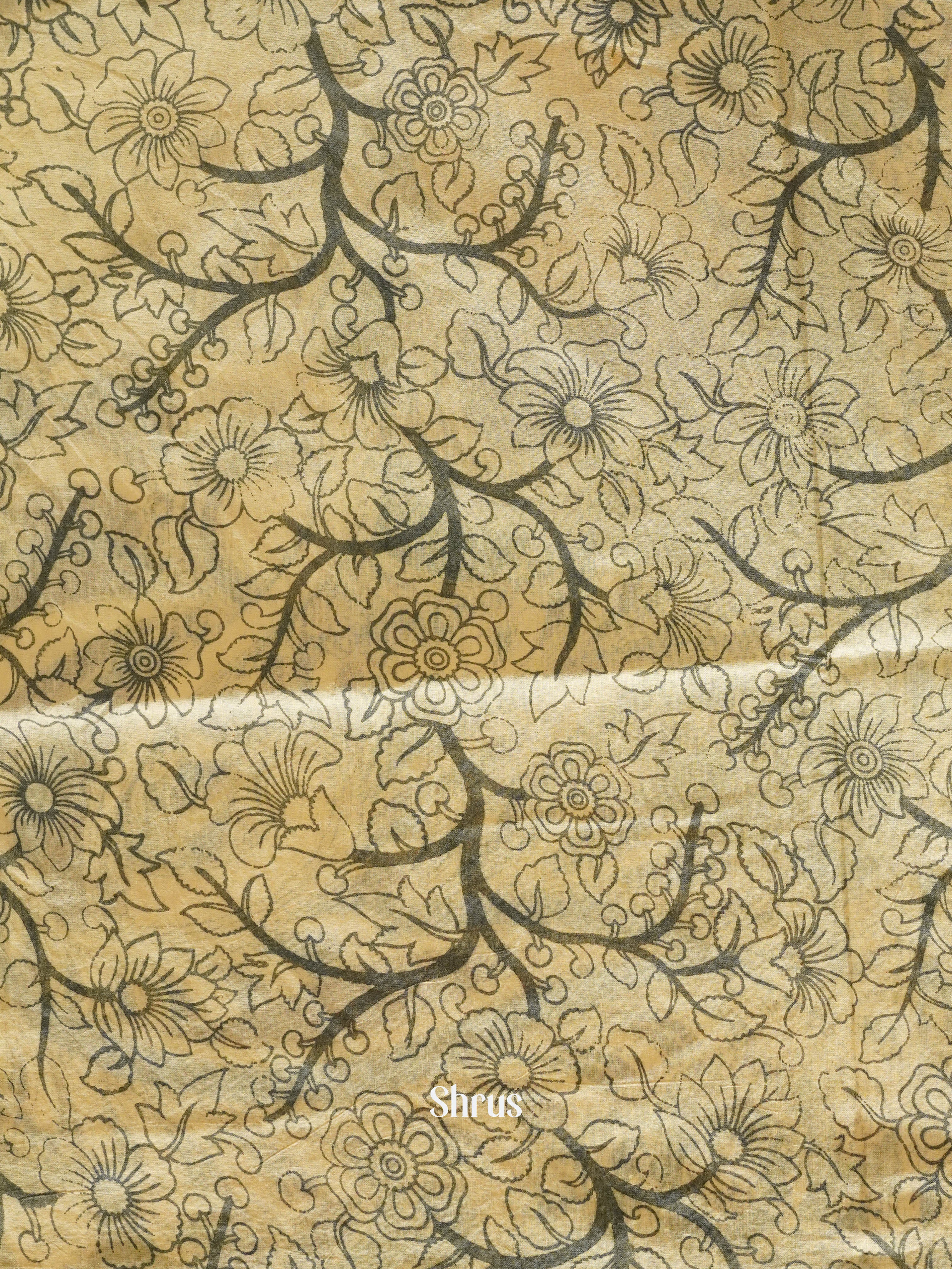 Purple & Beige - kalamkari-cotton - Shop on ShrusEternity.com
