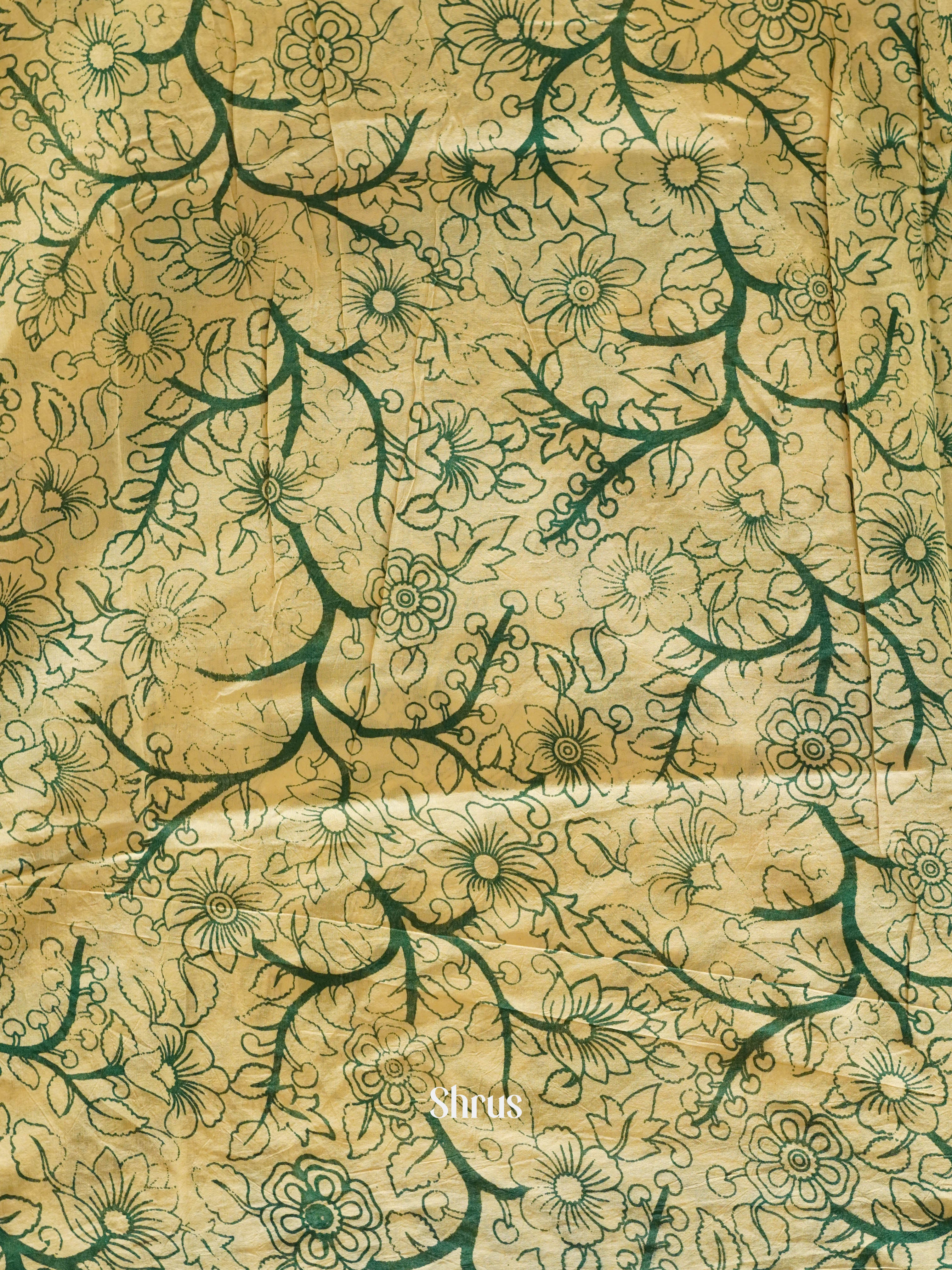 Green & Beige - kalamkari-cotton - Shop on ShrusEternity.com