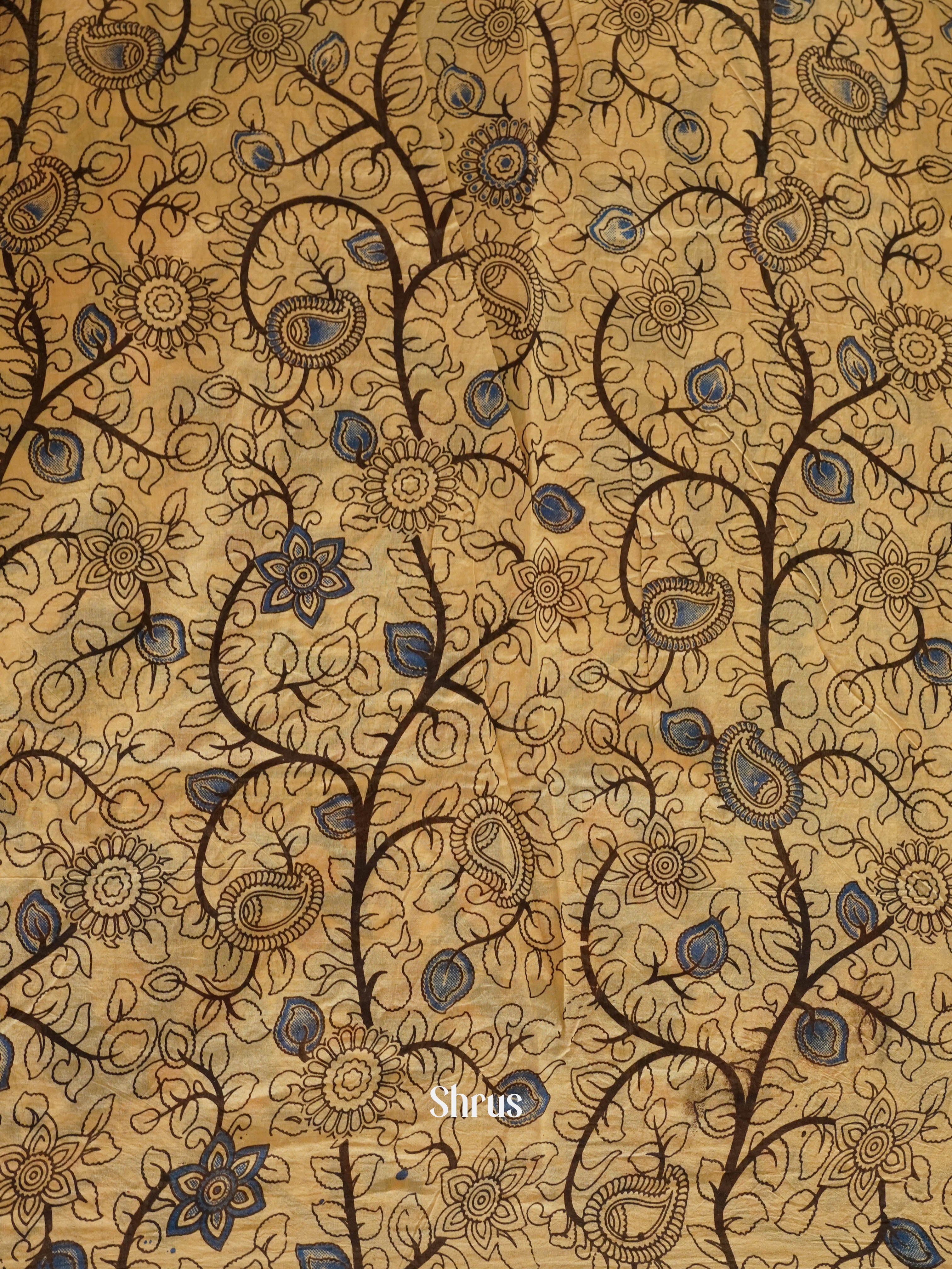 Maroon & blue - kalamkari-cotton - Shop on ShrusEternity.com