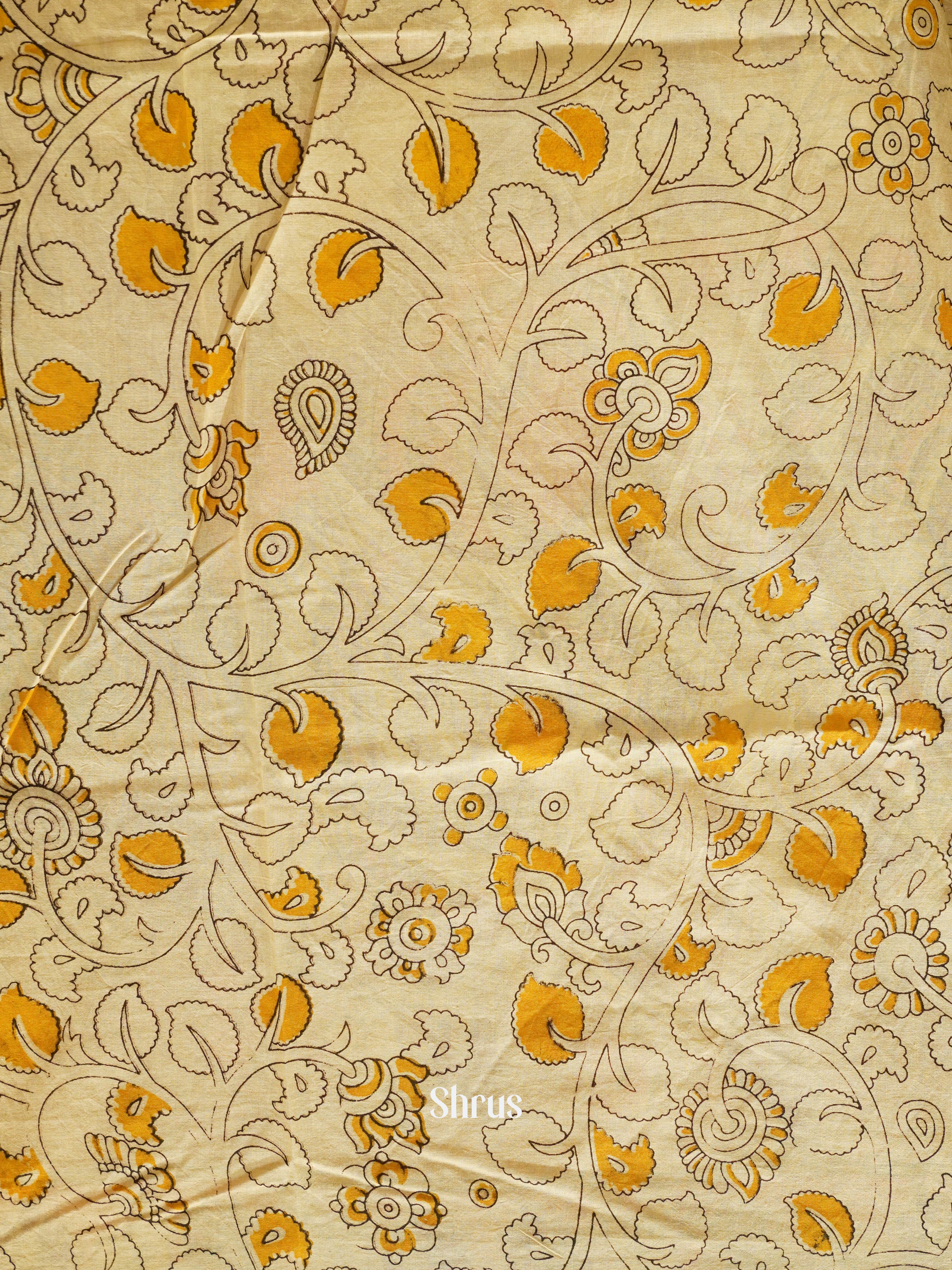 Orange & Yellow - kalamkari-cotton - Shop on ShrusEternity.com