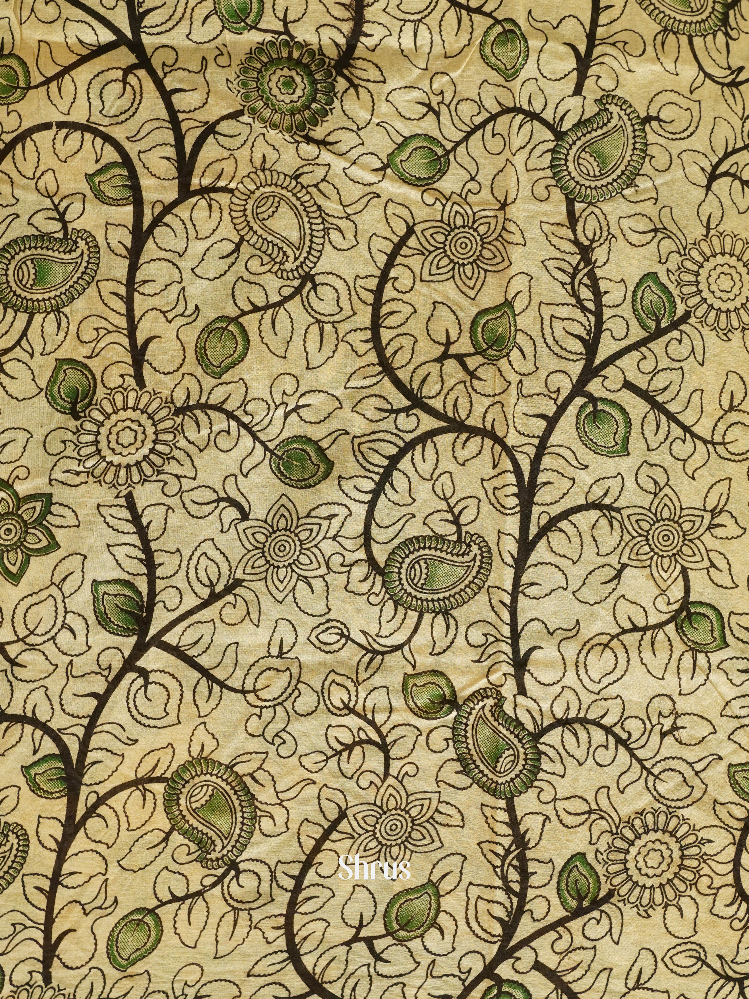 Green & Yellow - kalamkari-cotton - Shop on ShrusEternity.com