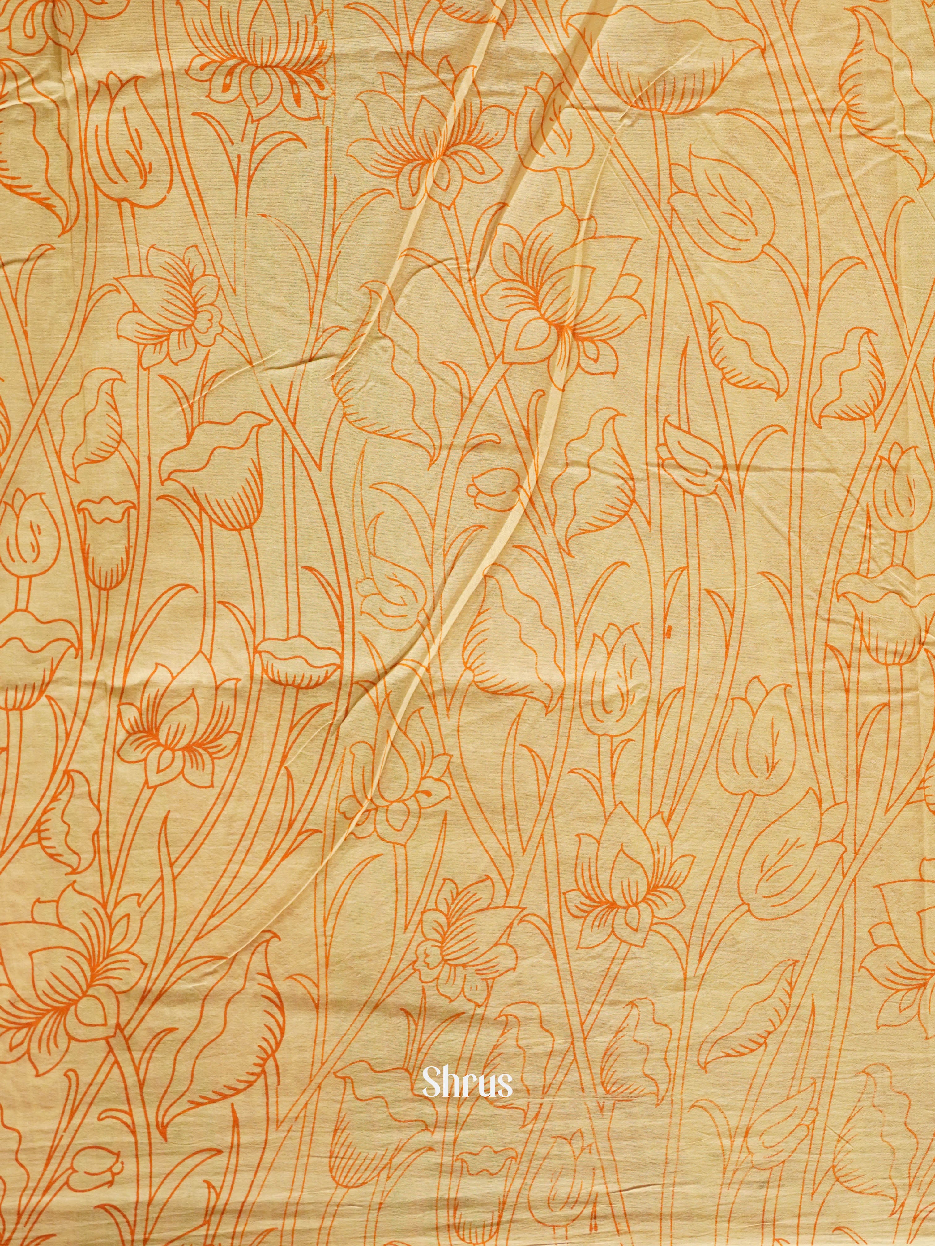 Green & Orange - kalamkari-cotton - Shop on ShrusEternity.com