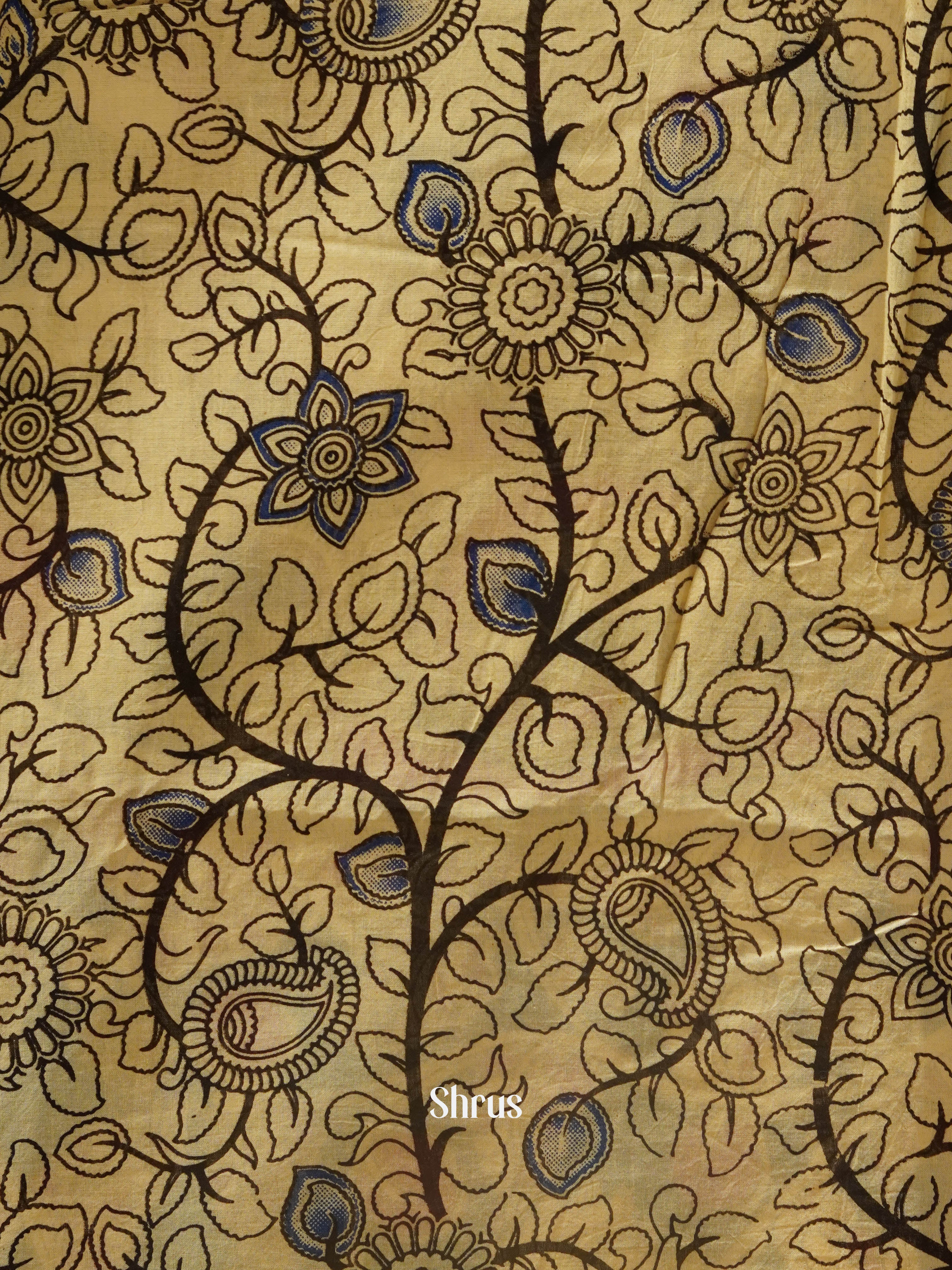 Mustard & Blue - kalamkari-cotton - Shop on ShrusEternity.com
