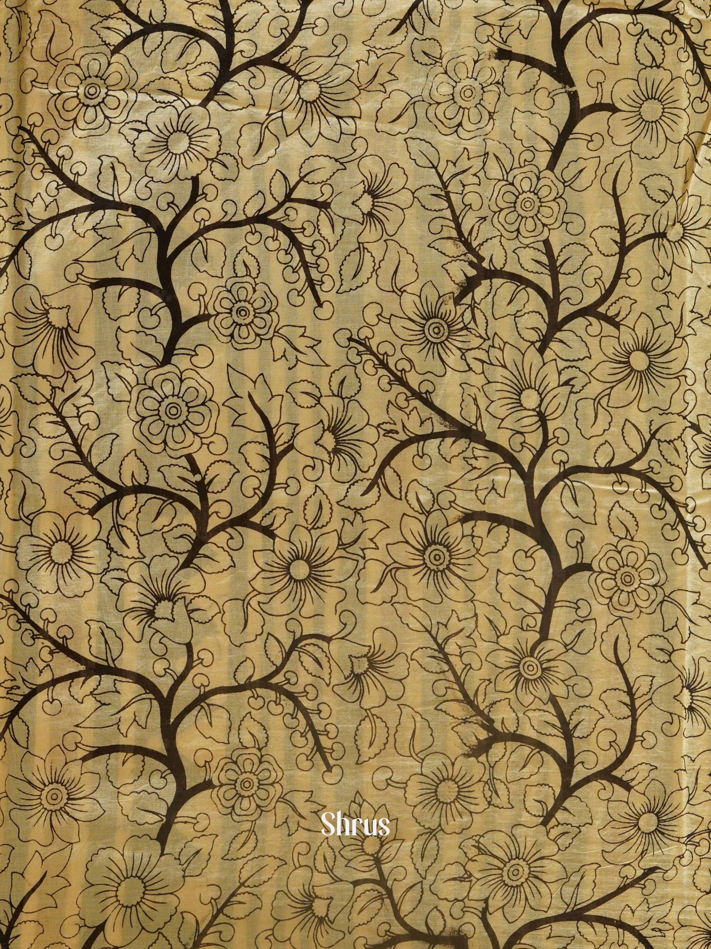 Orange & Beige - kalamkari-cotton - Shop on ShrusEternity.com