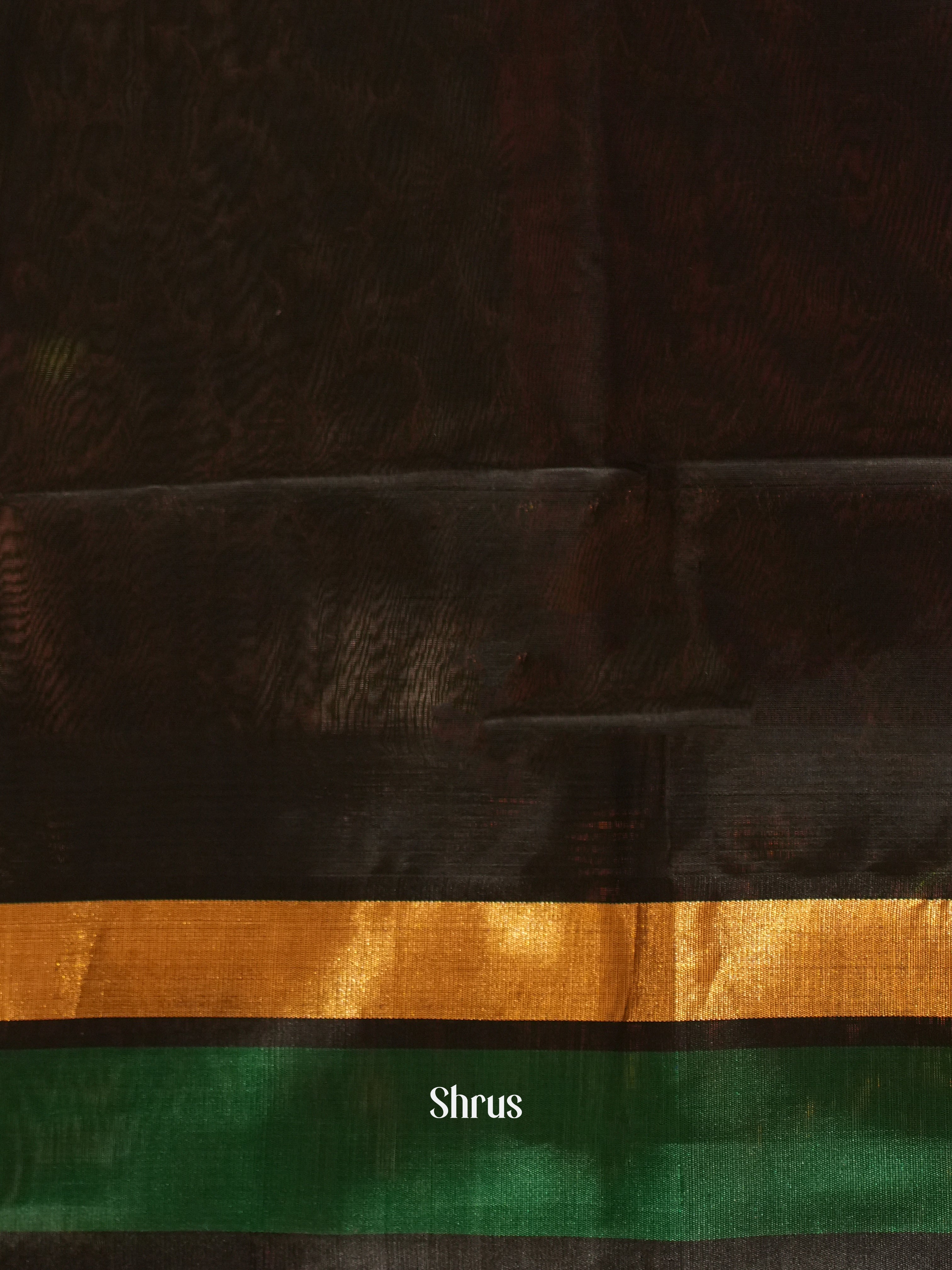 Yellow & Black - Silk Cotton Saree - Shop on ShrusEternity.com
