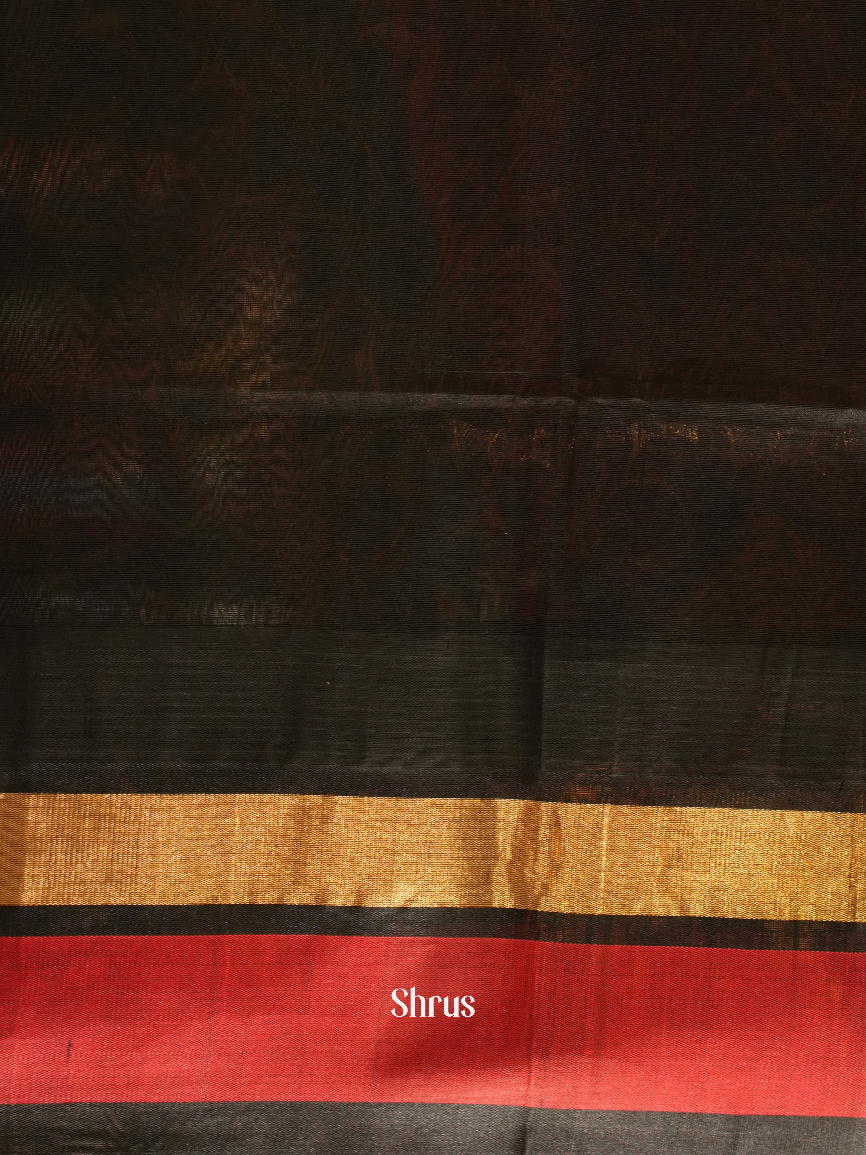 Yellow & Black - Silk Cotton Saree - Shop on ShrusEternity.com