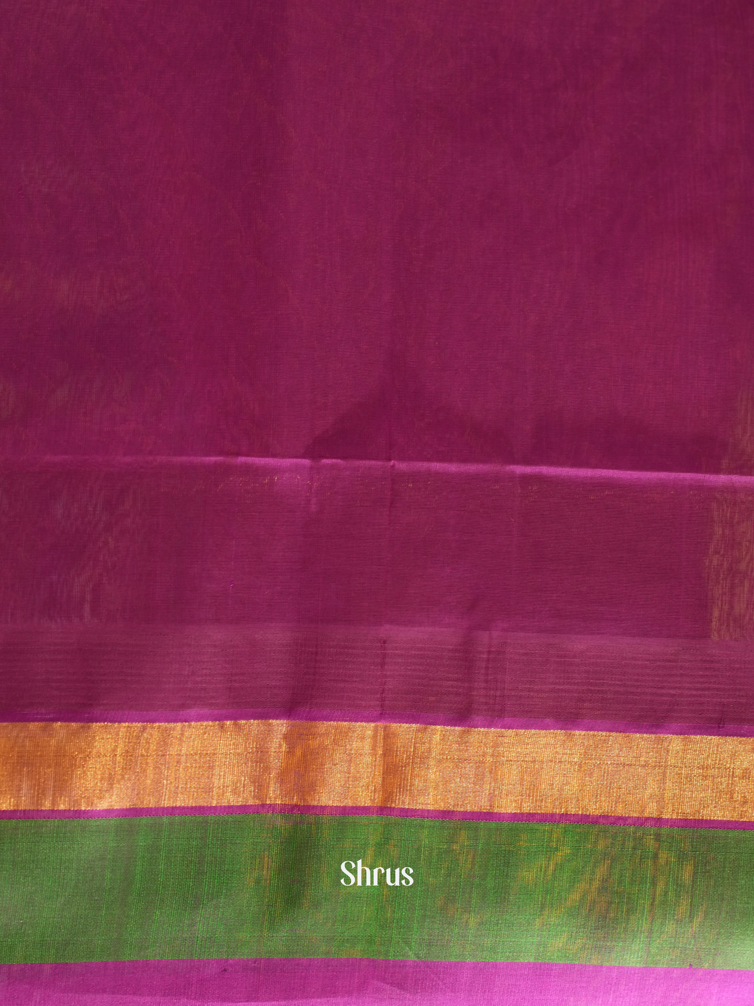 Lime Green & Majenta - Silk Cotton Saree - Shop on ShrusEternity.com