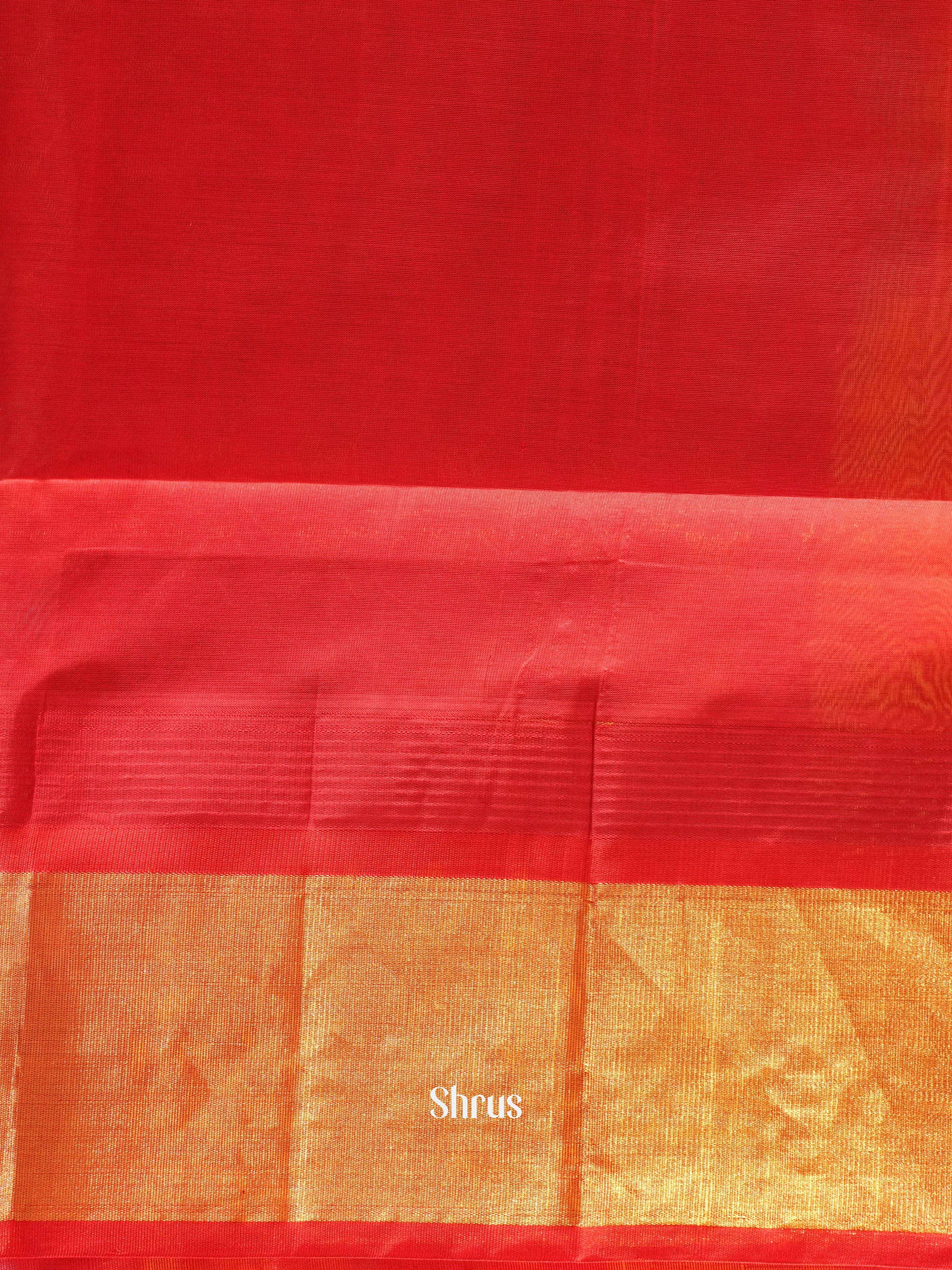 Orange & Red - Silk Cotton Saree - Shop on ShrusEternity.com