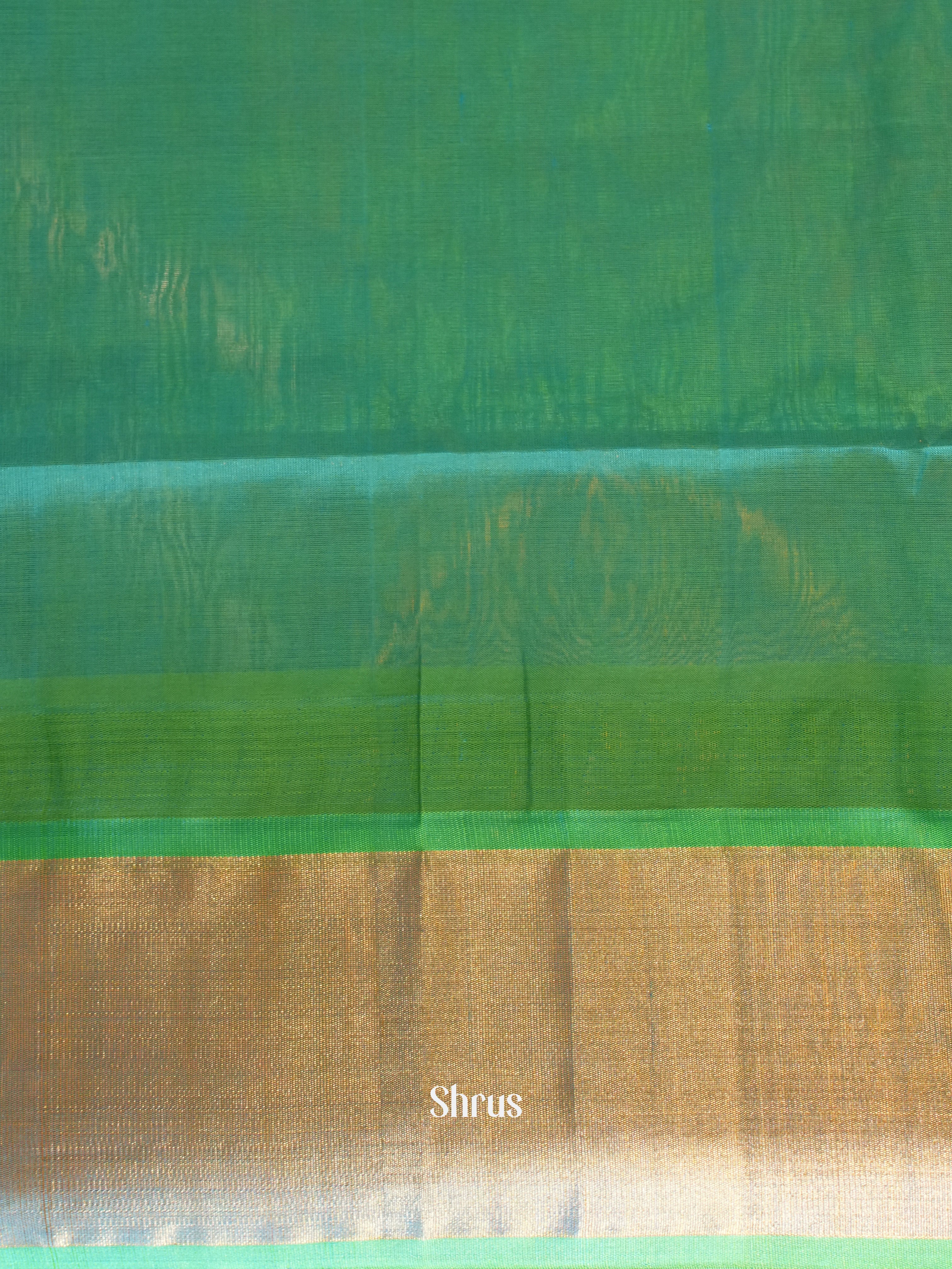 Yellow & Green - Silk Cotton Saree - Shop on ShrusEternity.com