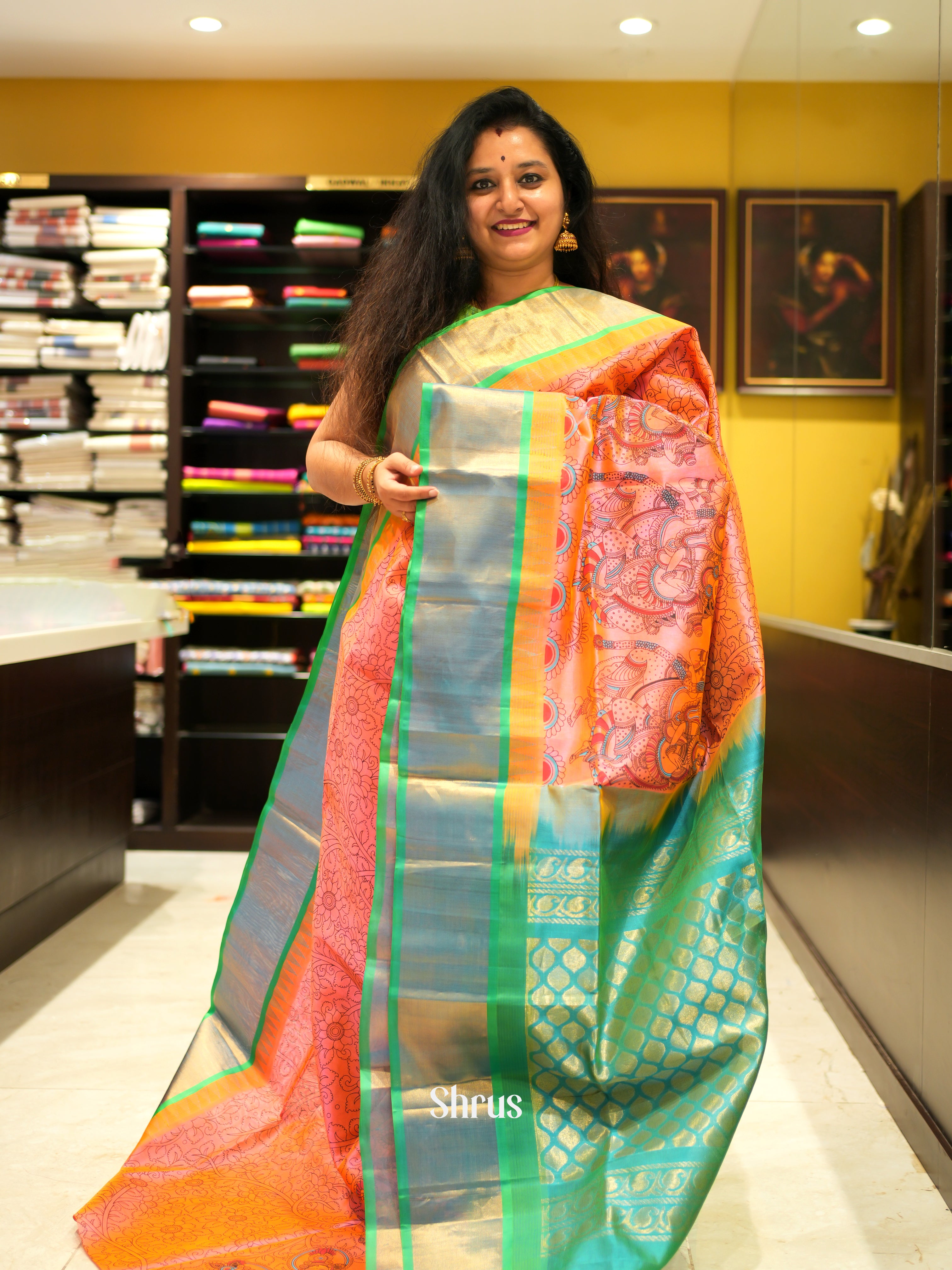 CFS28050 - Silk Cotton Saree - Shop on ShrusEternity.com