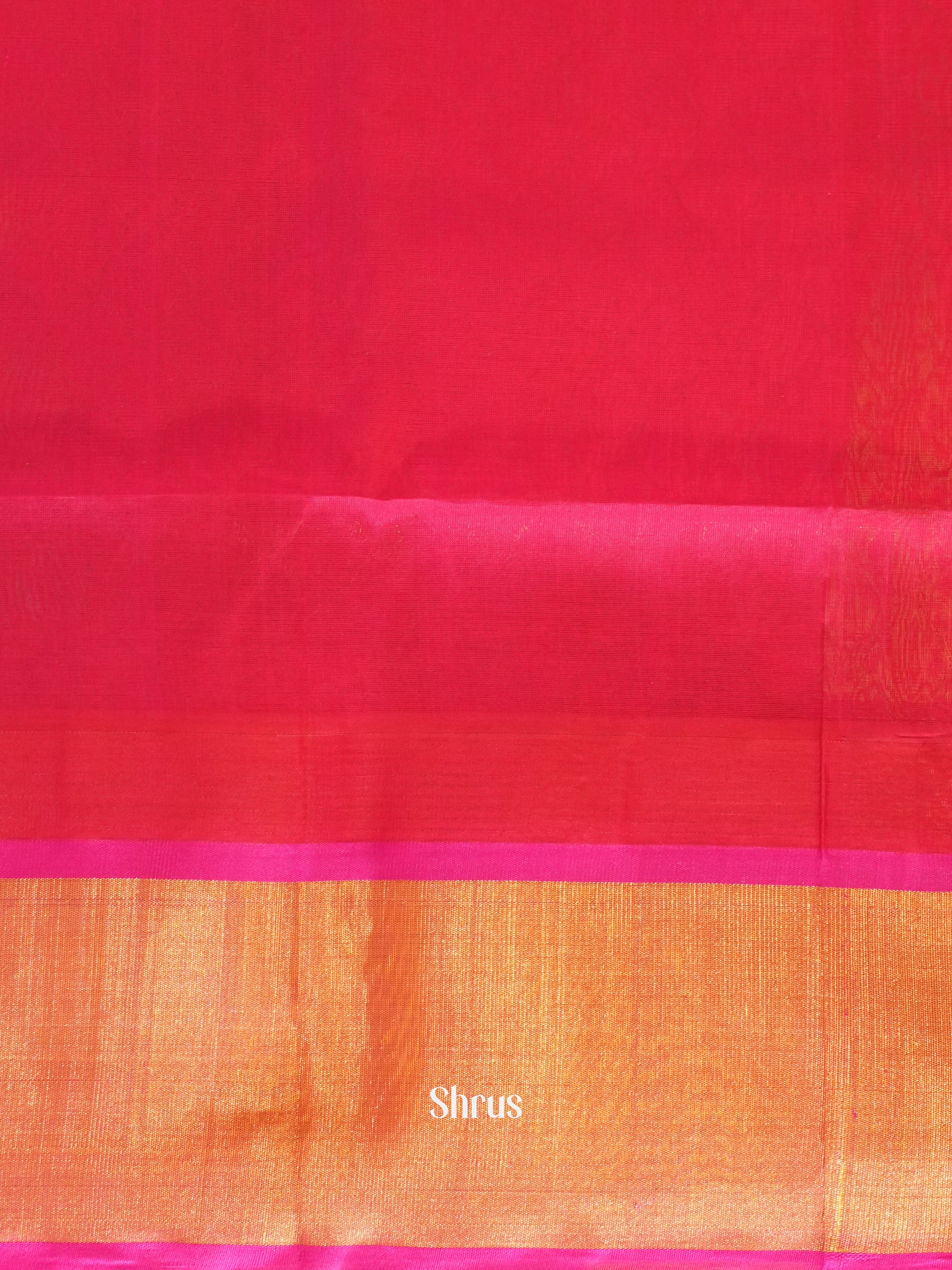 Yellow & Pink - Silk Cotton Saree - Shop on ShrusEternity.com