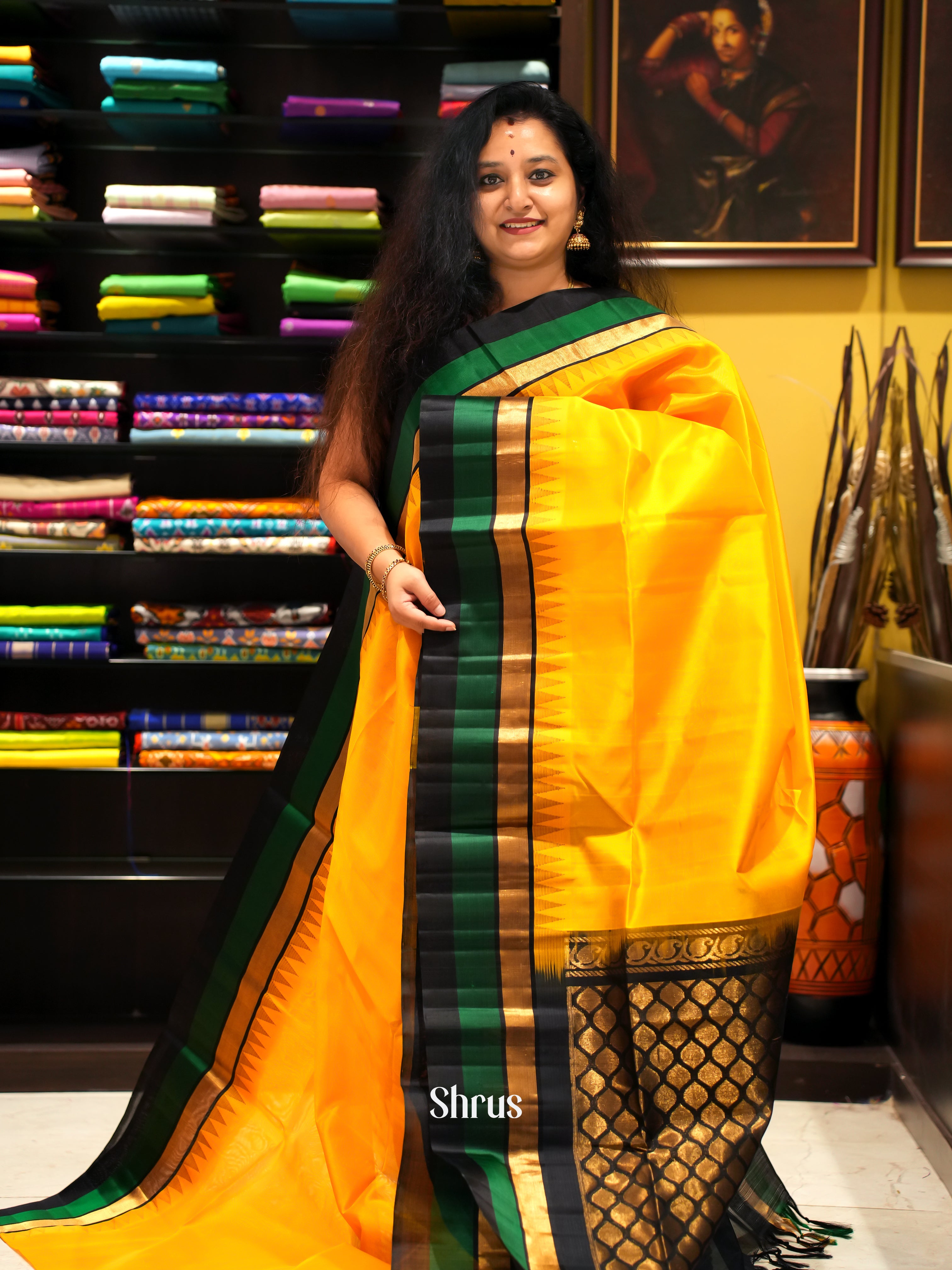 CFS28080 - Silk Cotton Saree - Shop on ShrusEternity.com