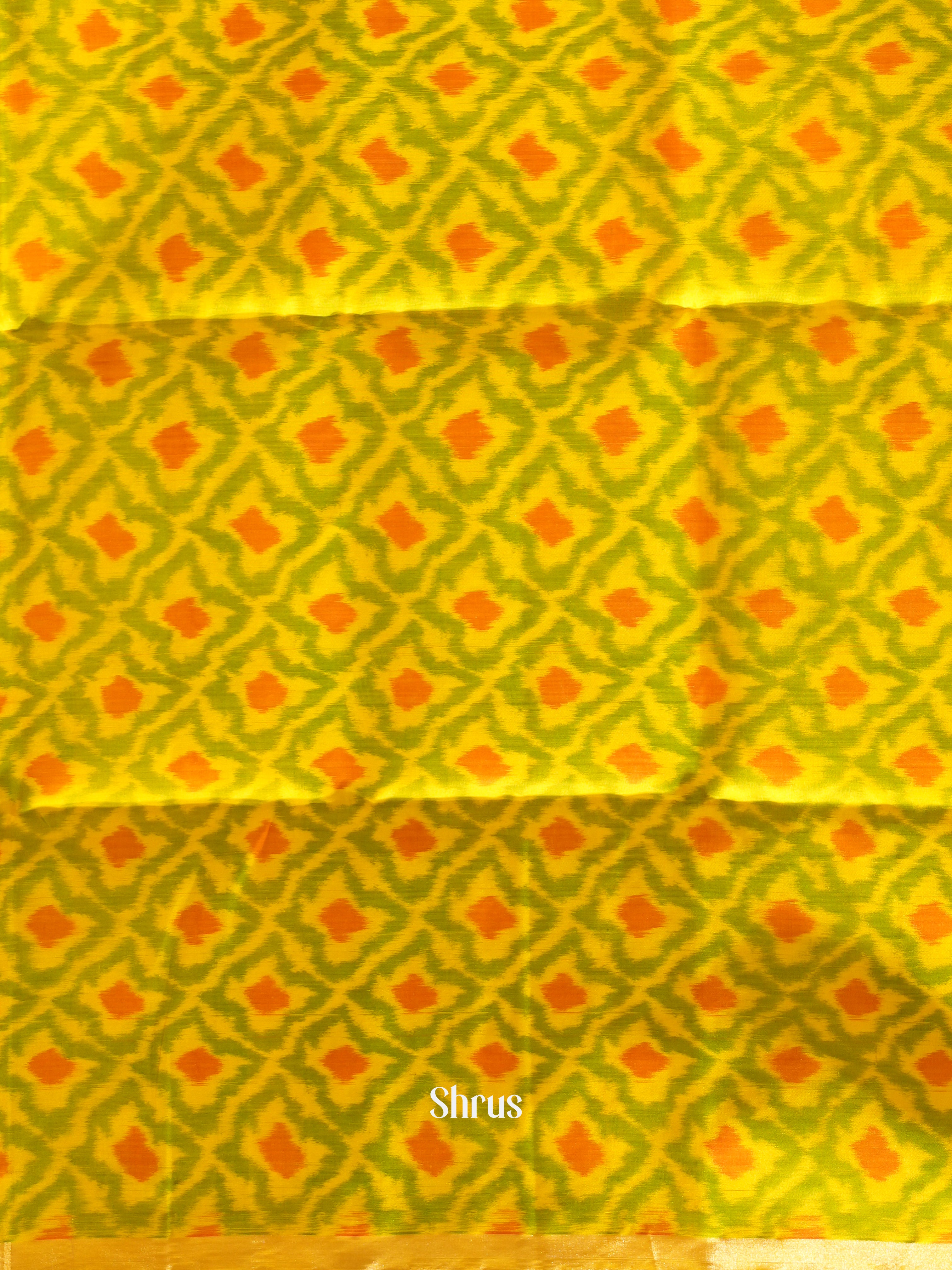 Green & Yellow - Soft Silk Saree - Shop on ShrusEternity.com