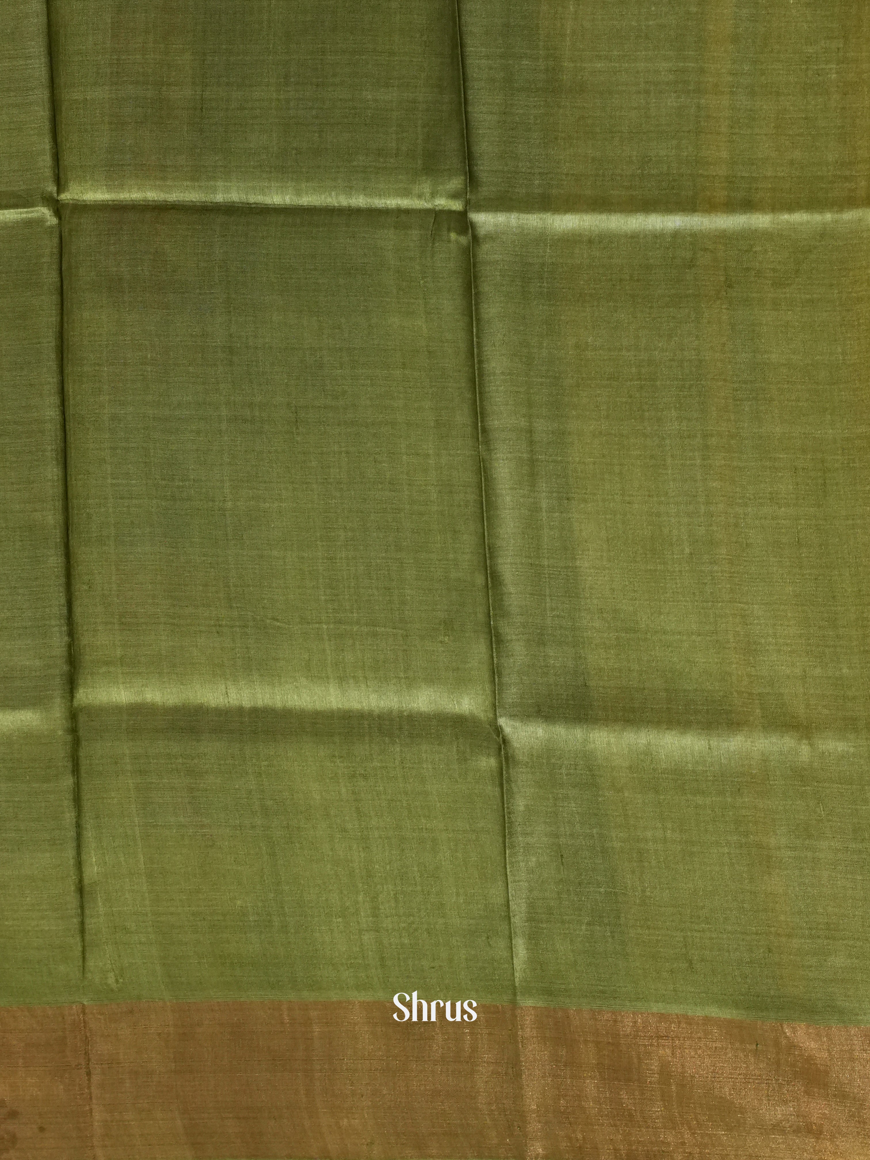 Brown & Green - Tussar Saree - Shop on ShrusEternity.com