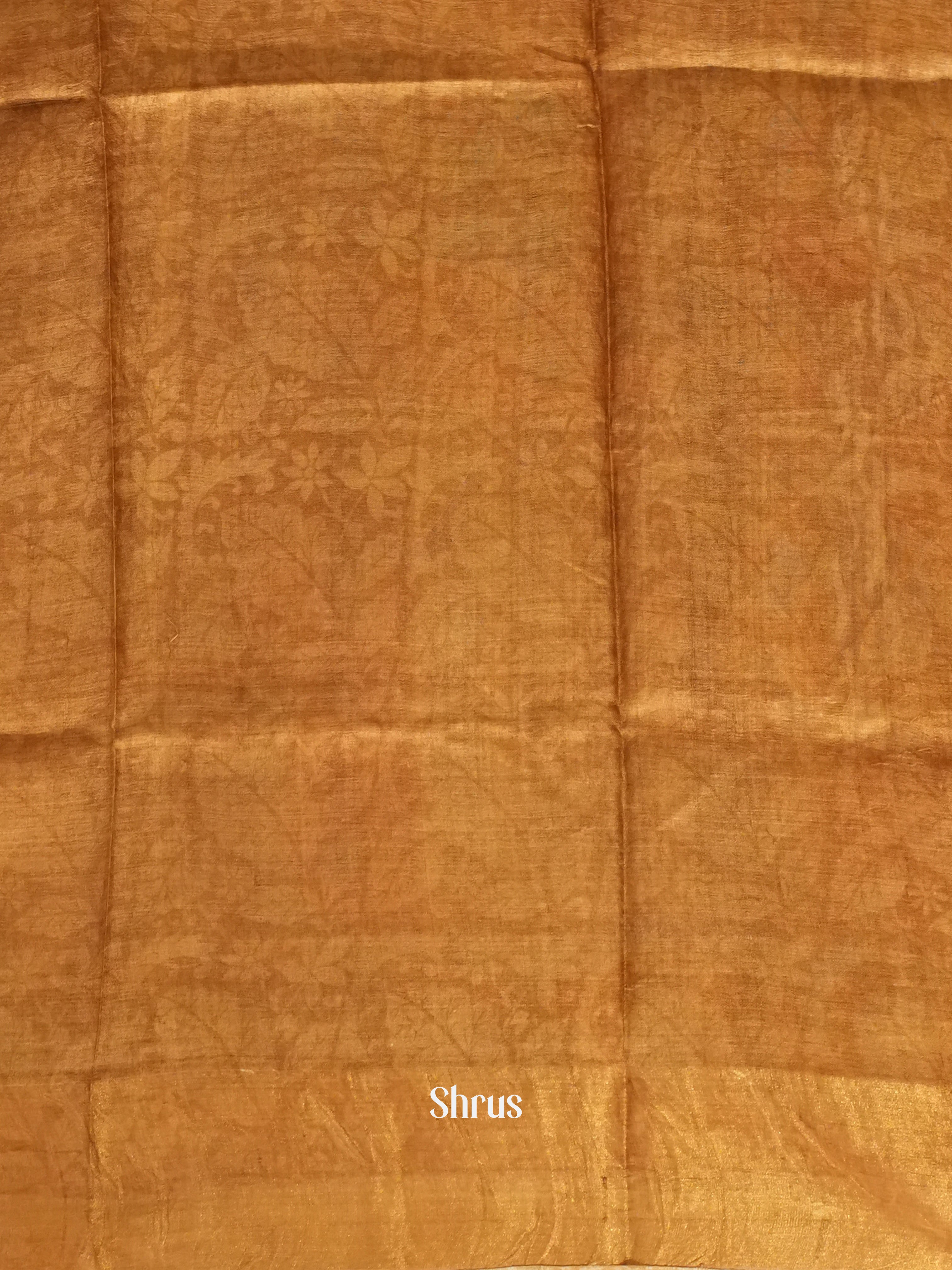 Green & Brown - Tussar Saree - Shop on ShrusEternity.com