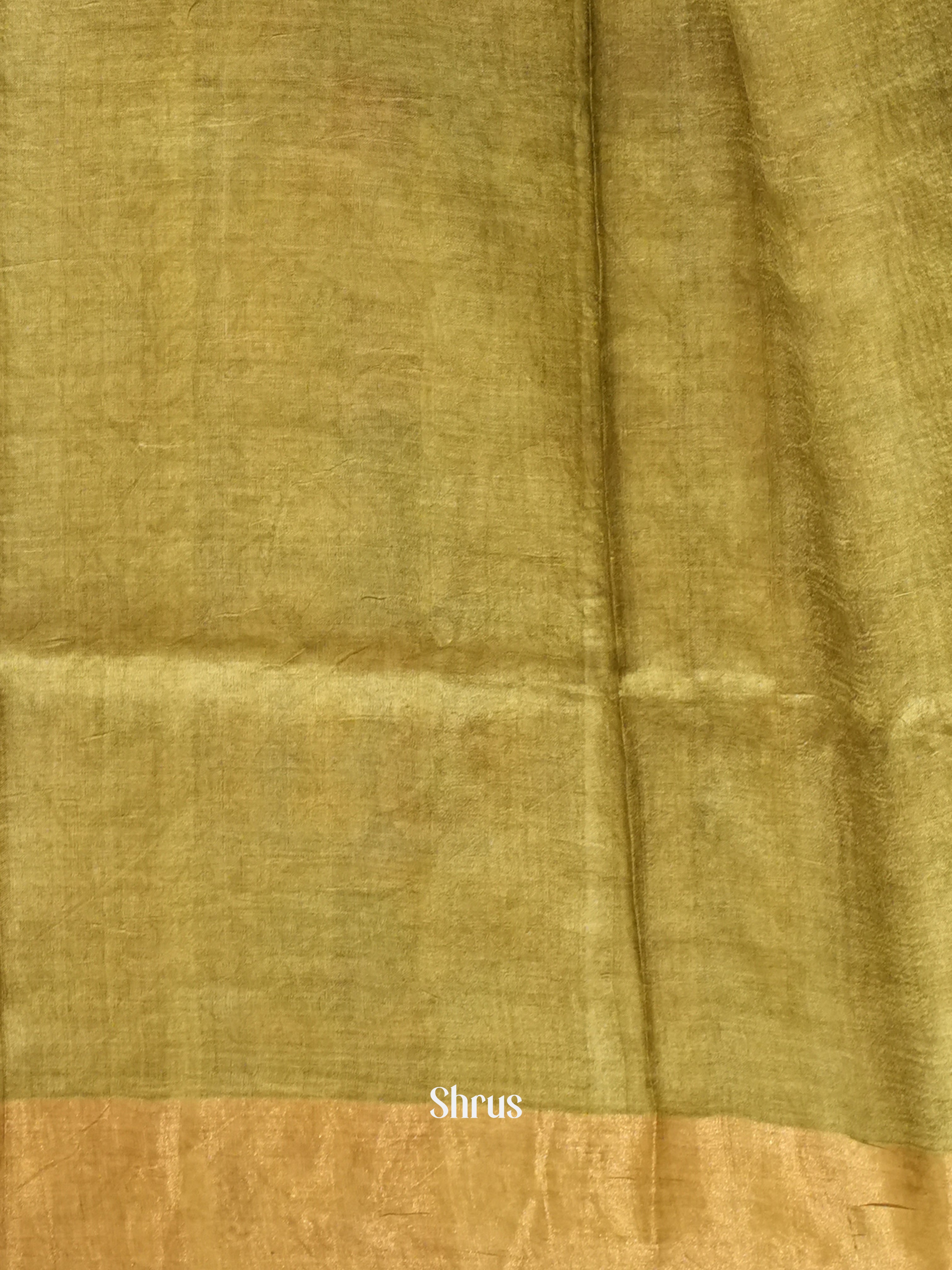 Mehandi Green(Single Tone) - Tussar Saree - Shop on ShrusEternity.com