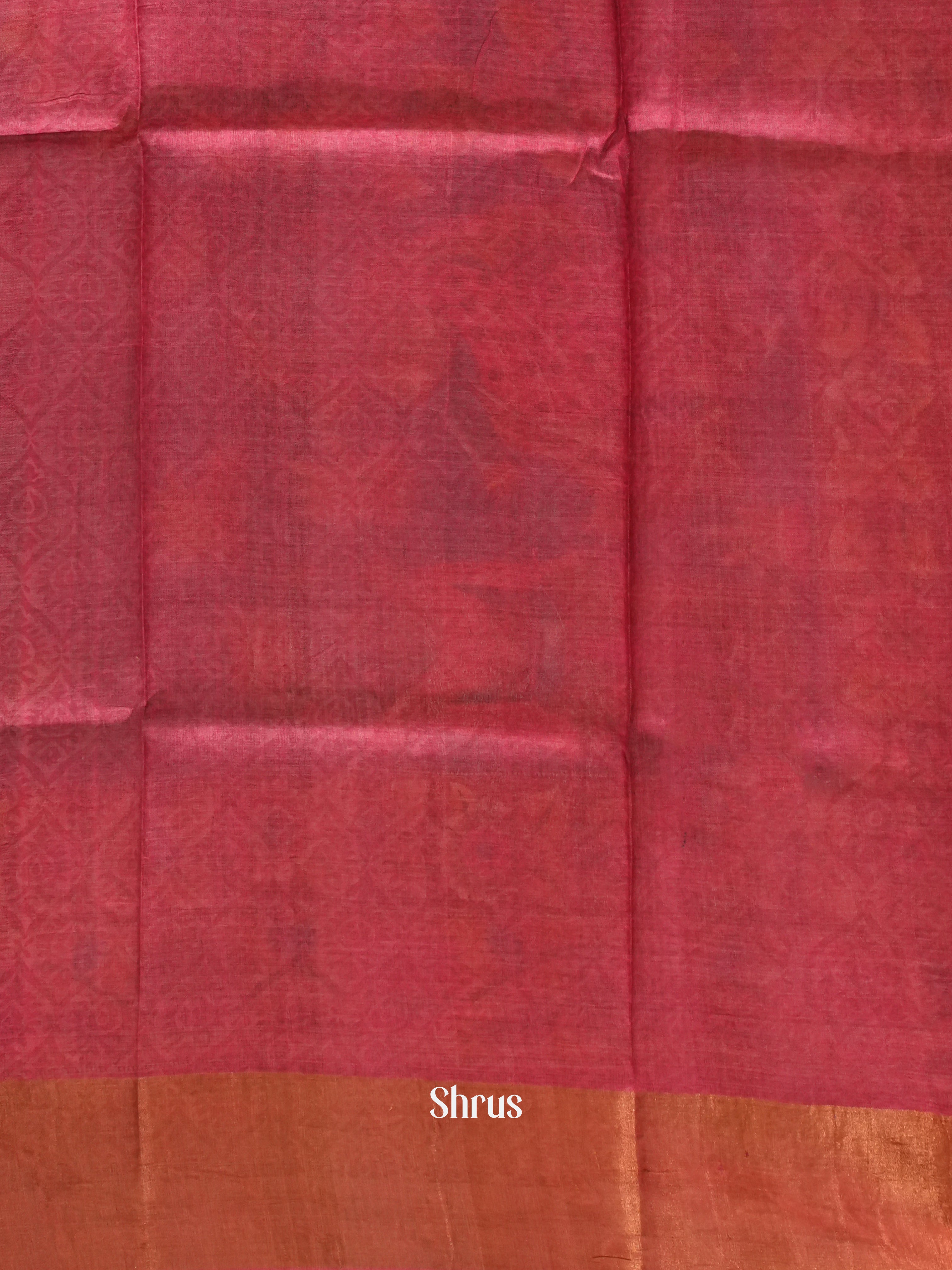 Blue & Pink - Tussar Saree - Shop on ShrusEternity.com