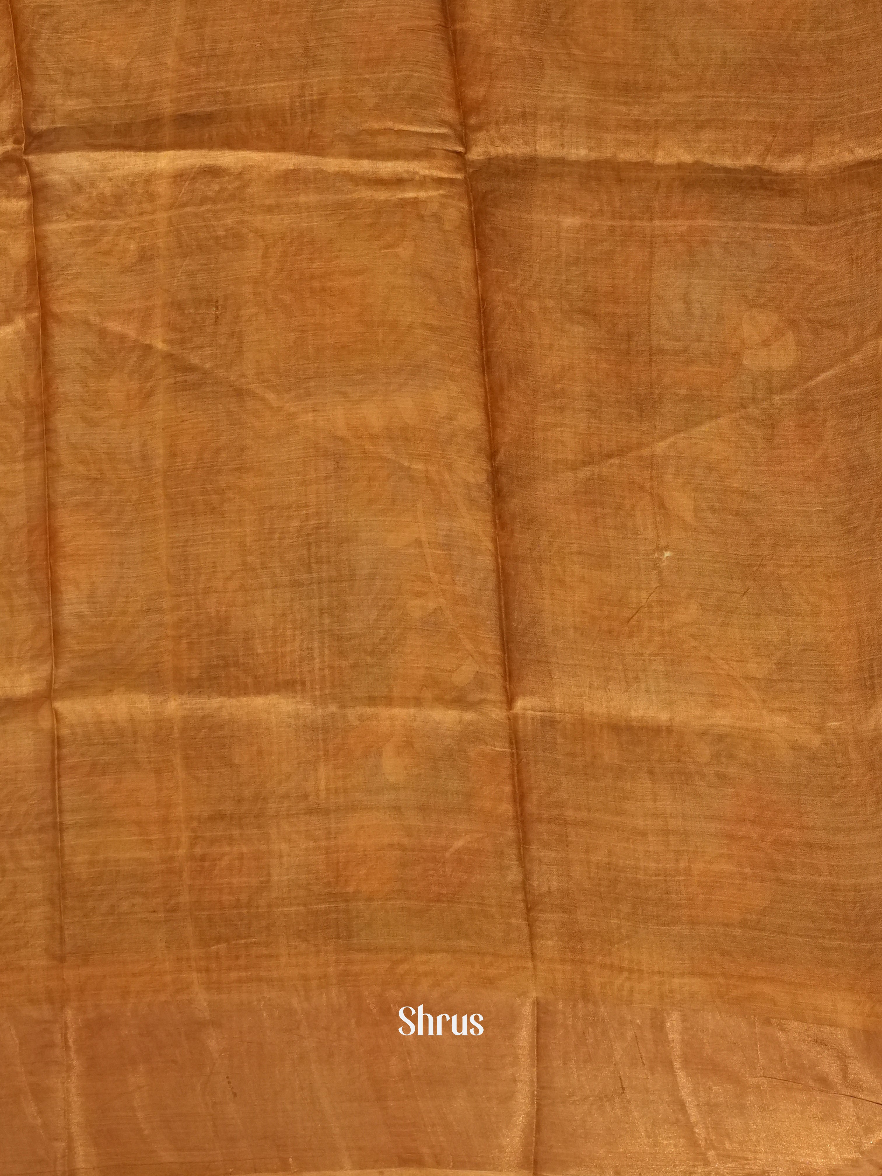 Green & Brown- Tussar Saree - Shop on ShrusEternity.com