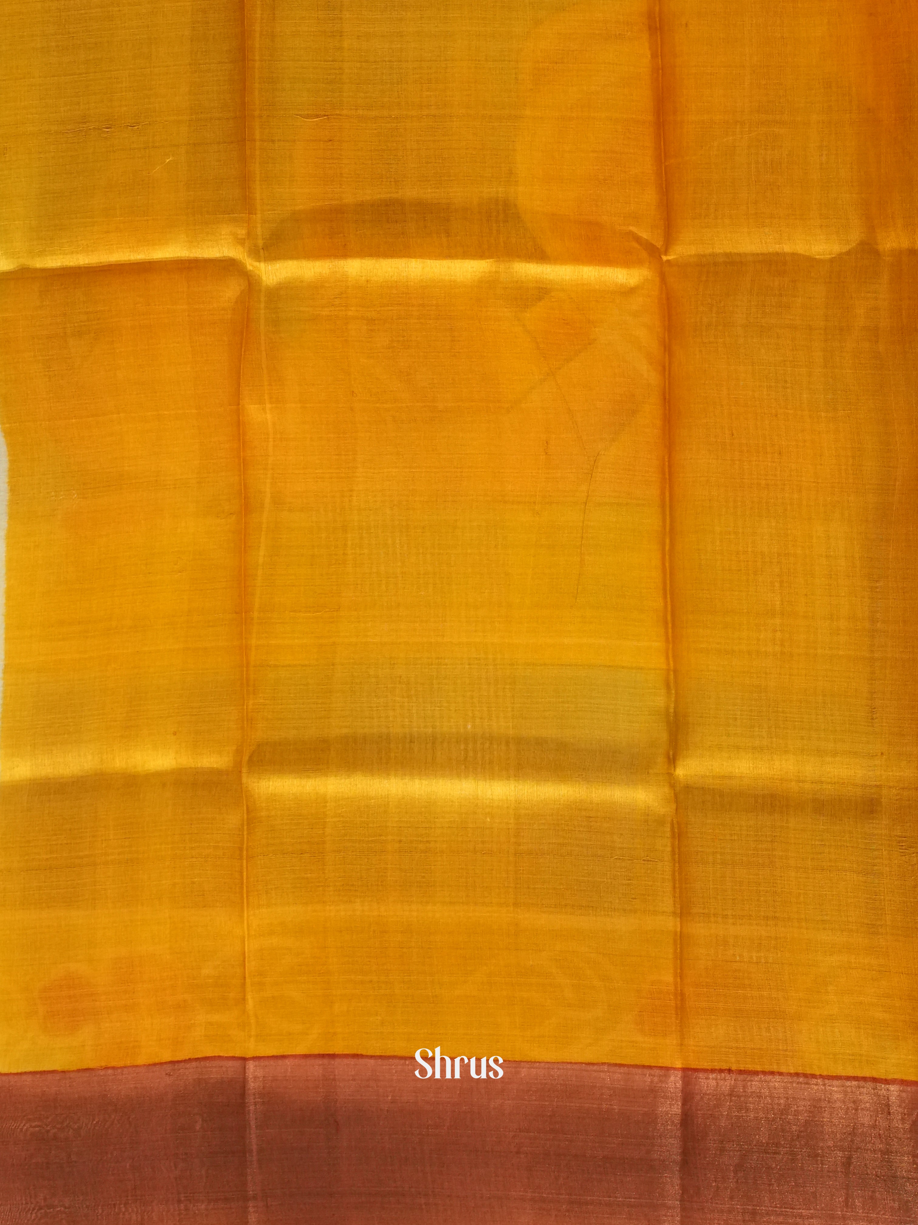 Blue & Yellow - Tussar Saree - Shop on ShrusEternity.com