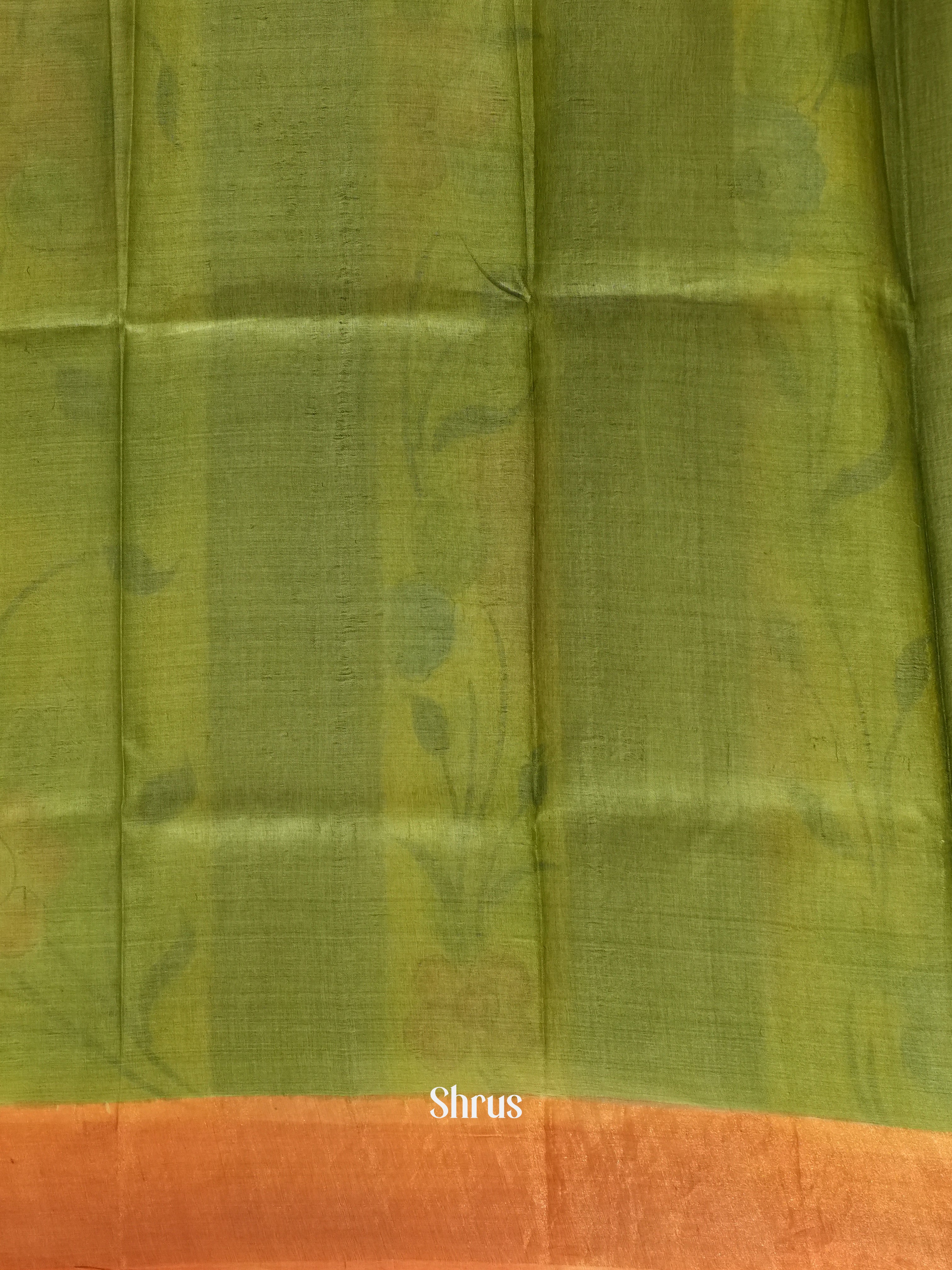 Green & Brown - Tussar Saree - Shop on ShrusEternity.com