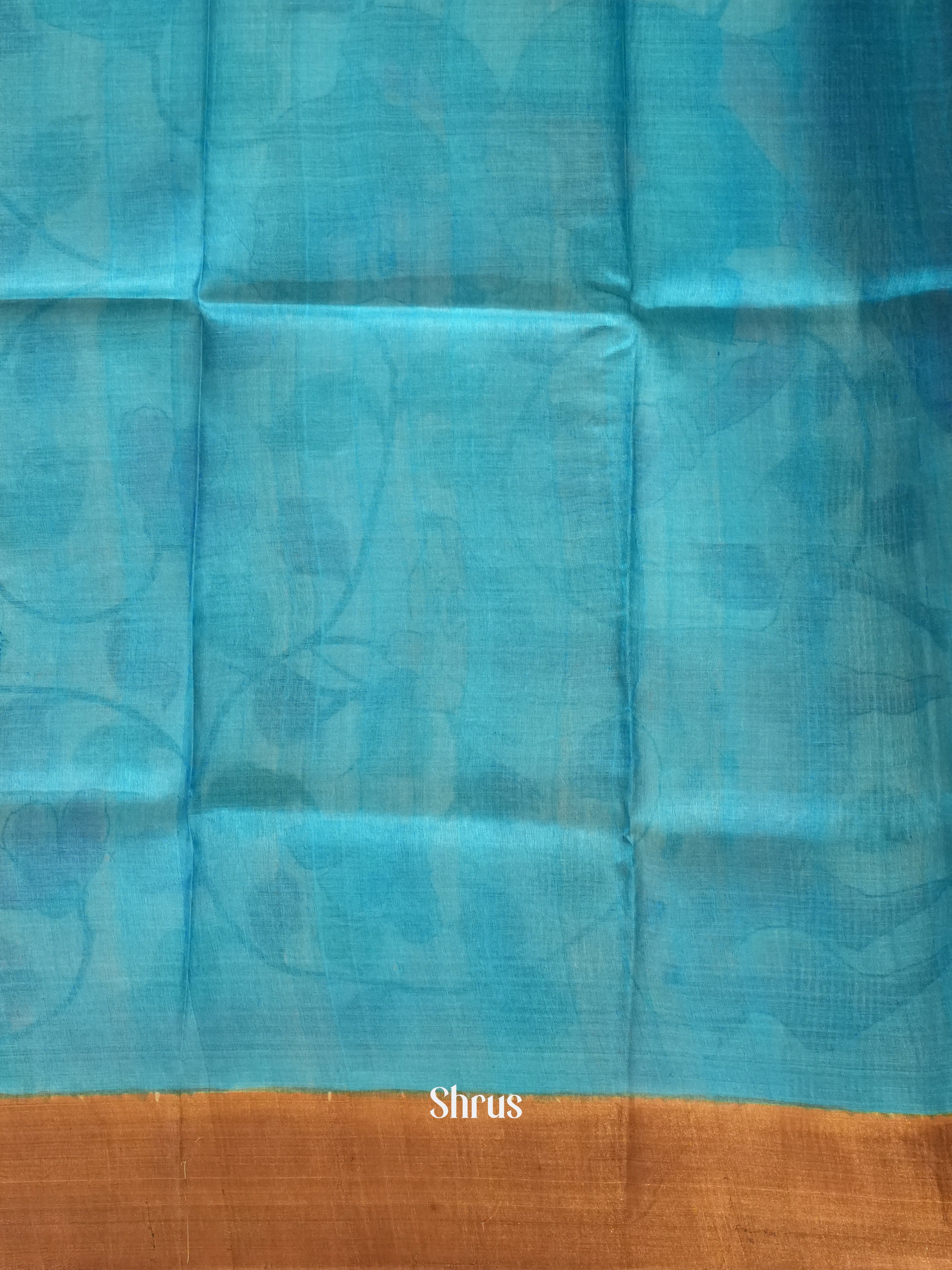 Dusty Pink & Blue - Tussar Saree - Shop on ShrusEternity.com