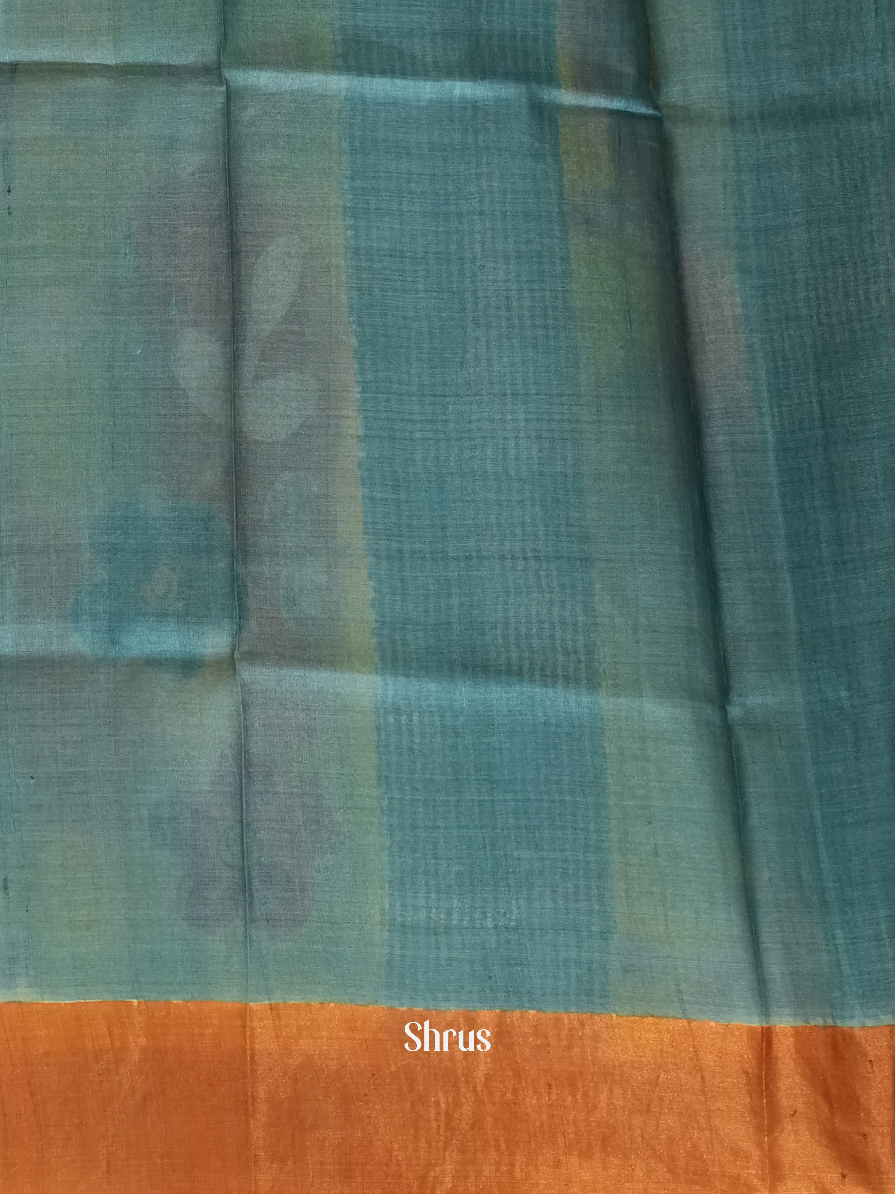 Blue & Green - Tussar Saree - Shop on ShrusEternity.com