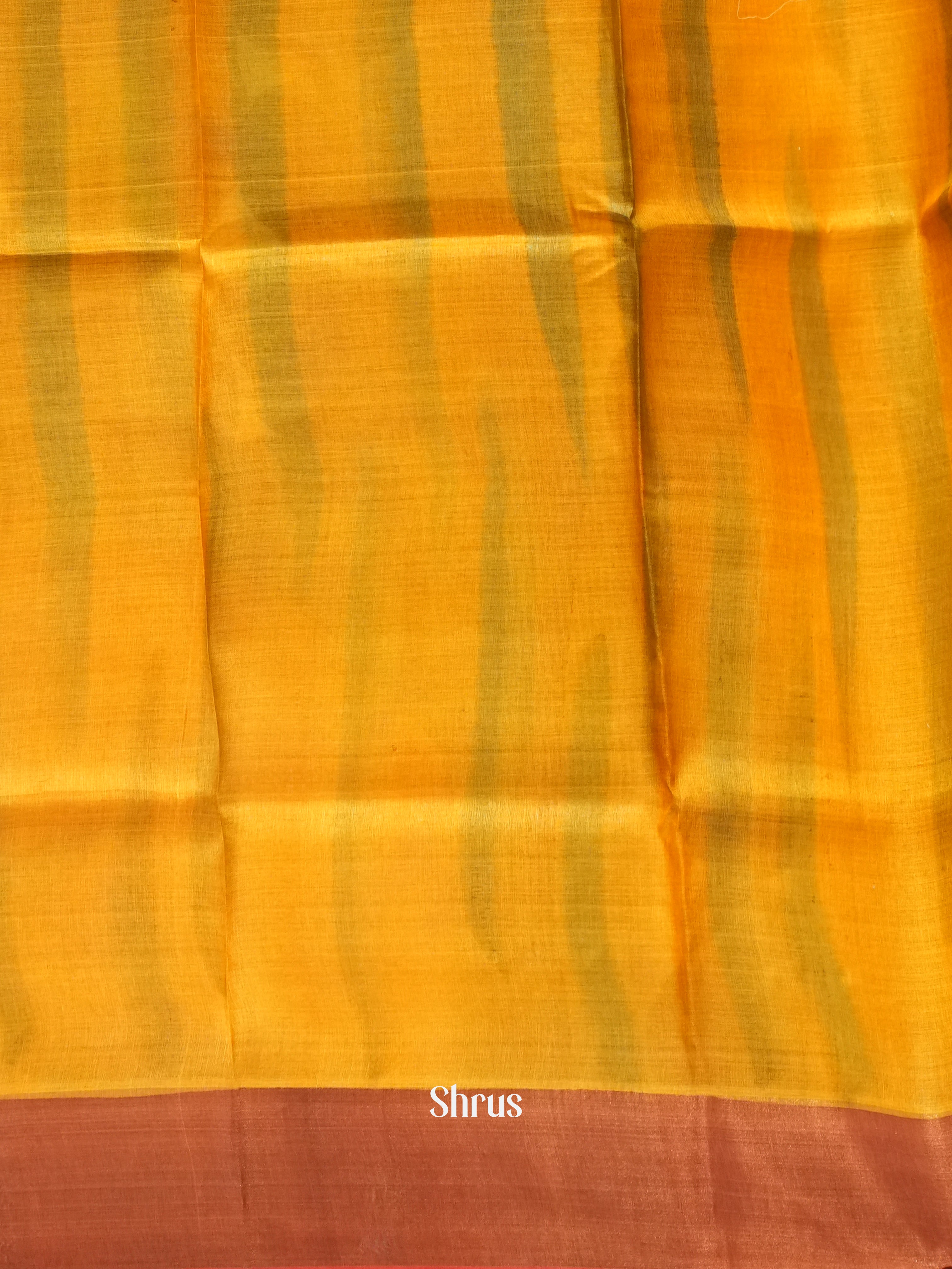 Grey & Yellow - Tussar Saree - Shop on ShrusEternity.com