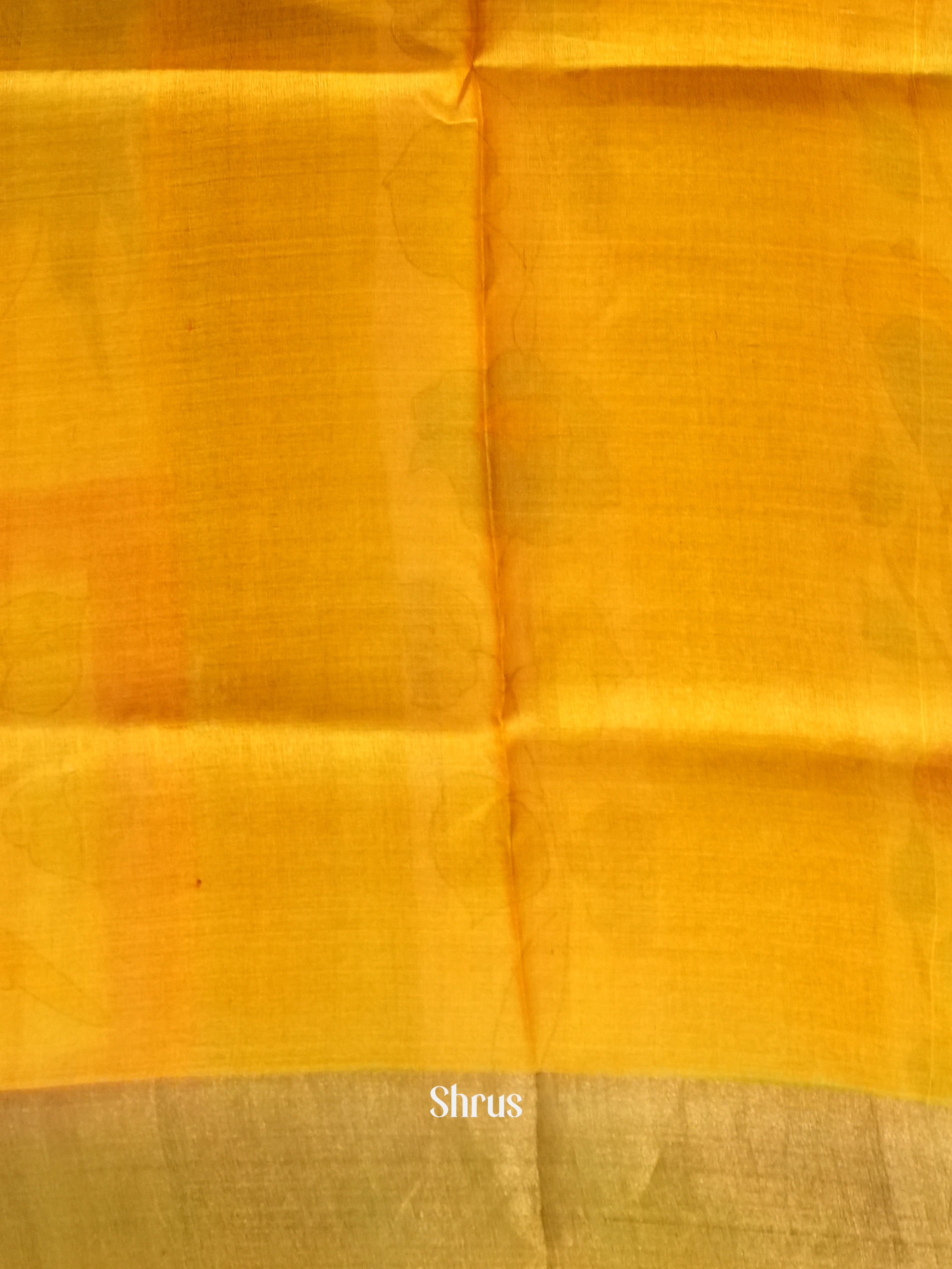 Pink & Mustard - Tussar Saree - Shop on ShrusEternity.com