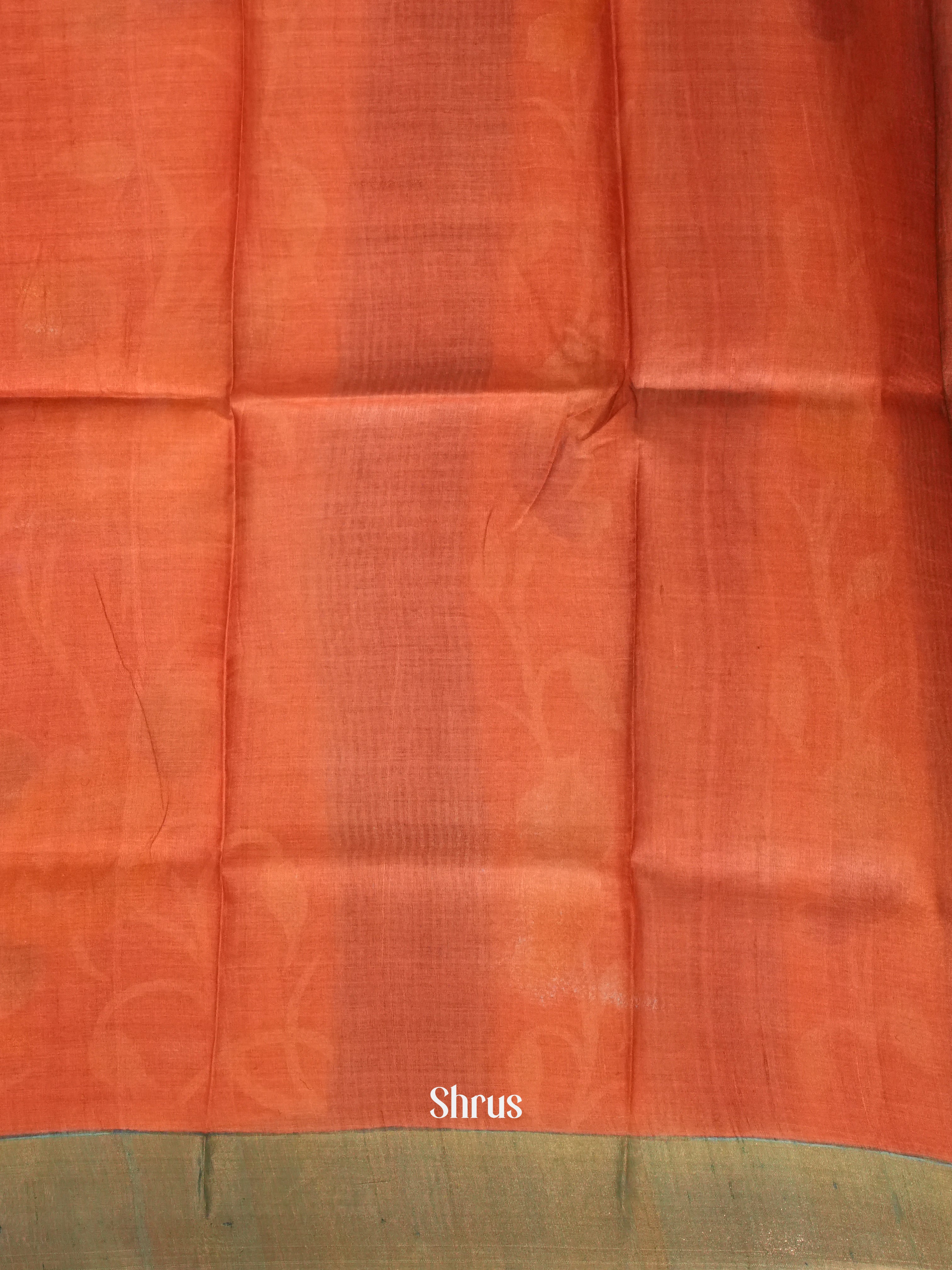 Blue & Red - Tussar Saree - Shop on ShrusEternity.com