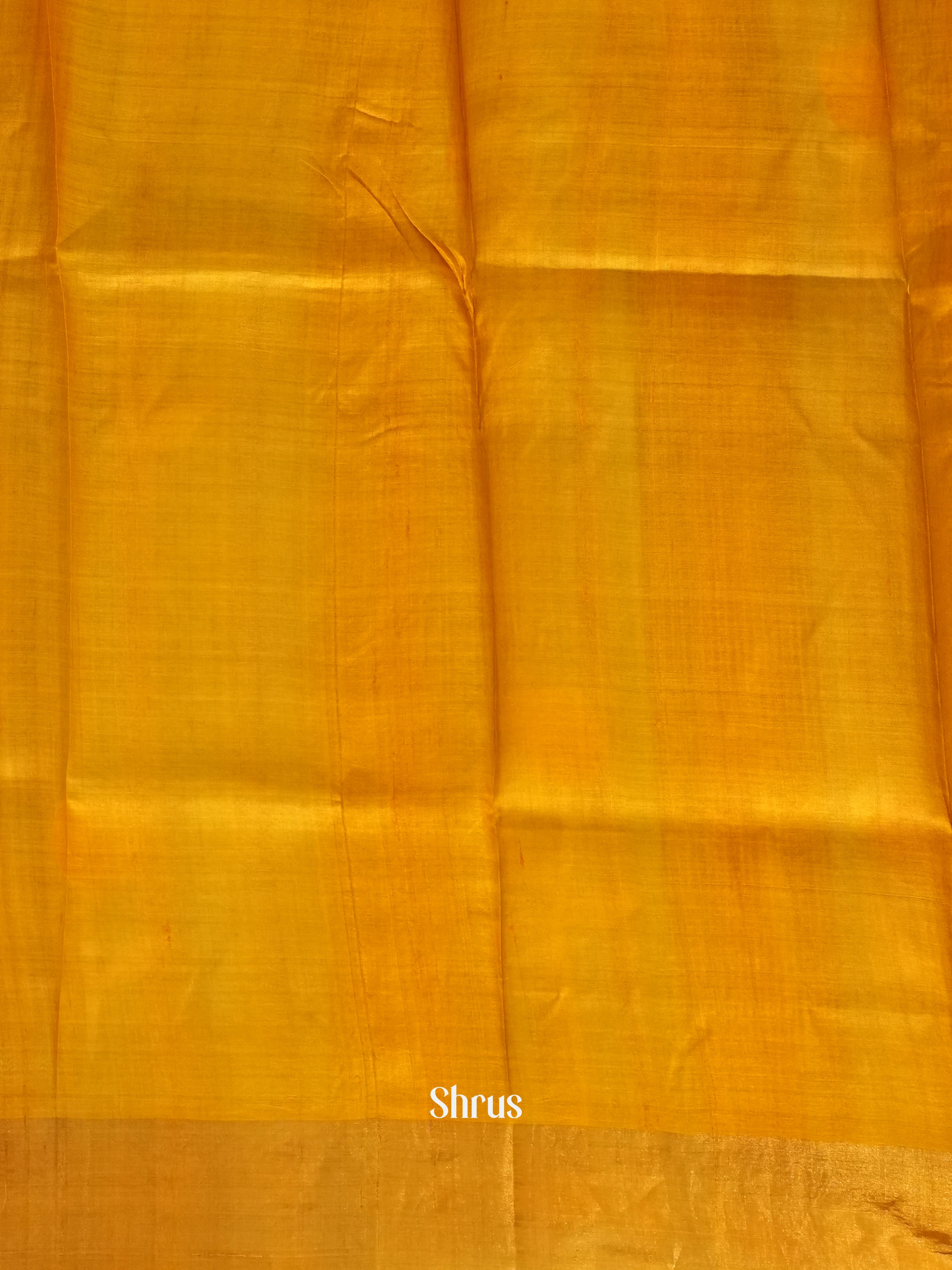 Blue & Mustard - Tussar Saree - Shop on ShrusEternity.com