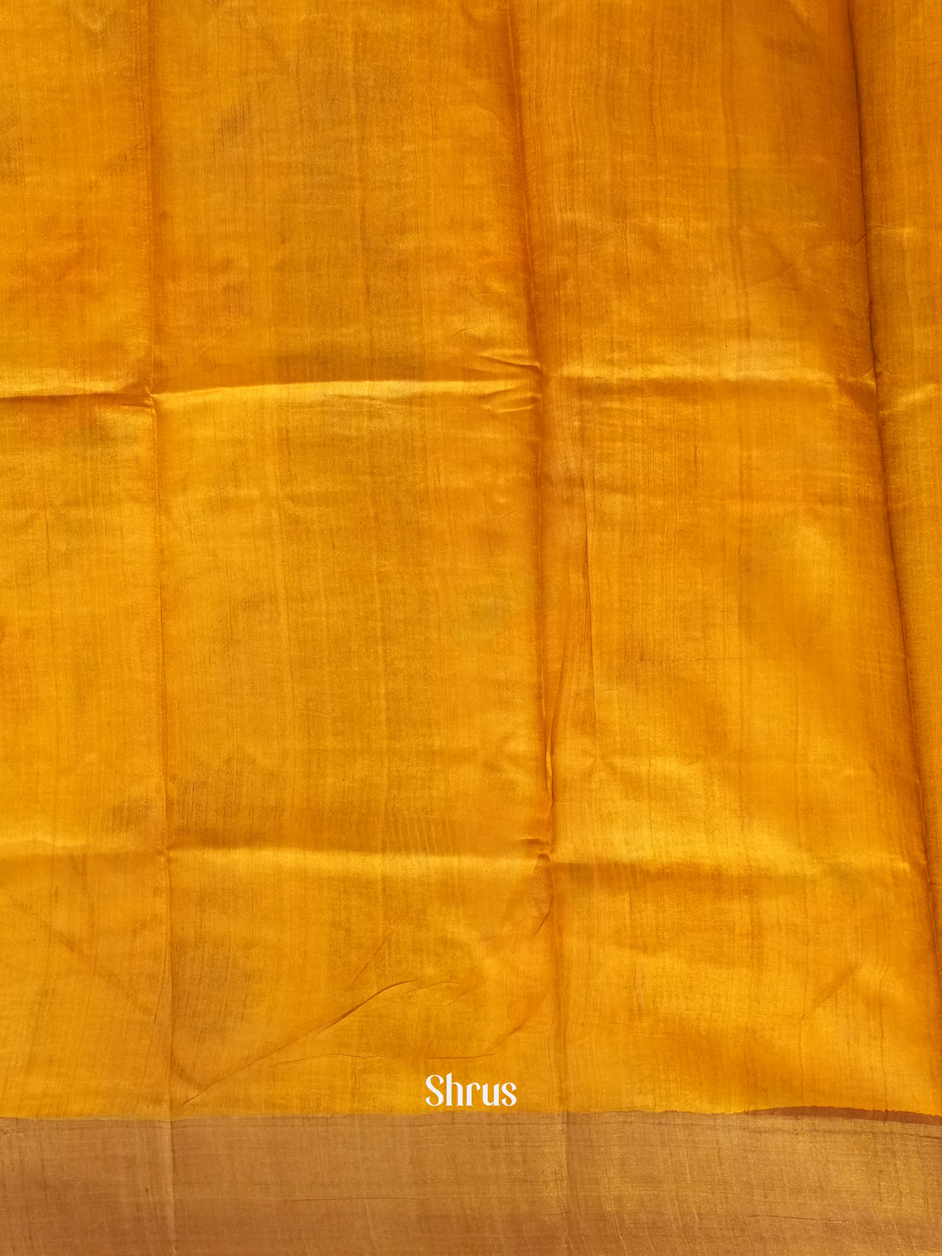 Green & Yellow - Tussar Saree - Shop on ShrusEternity.com