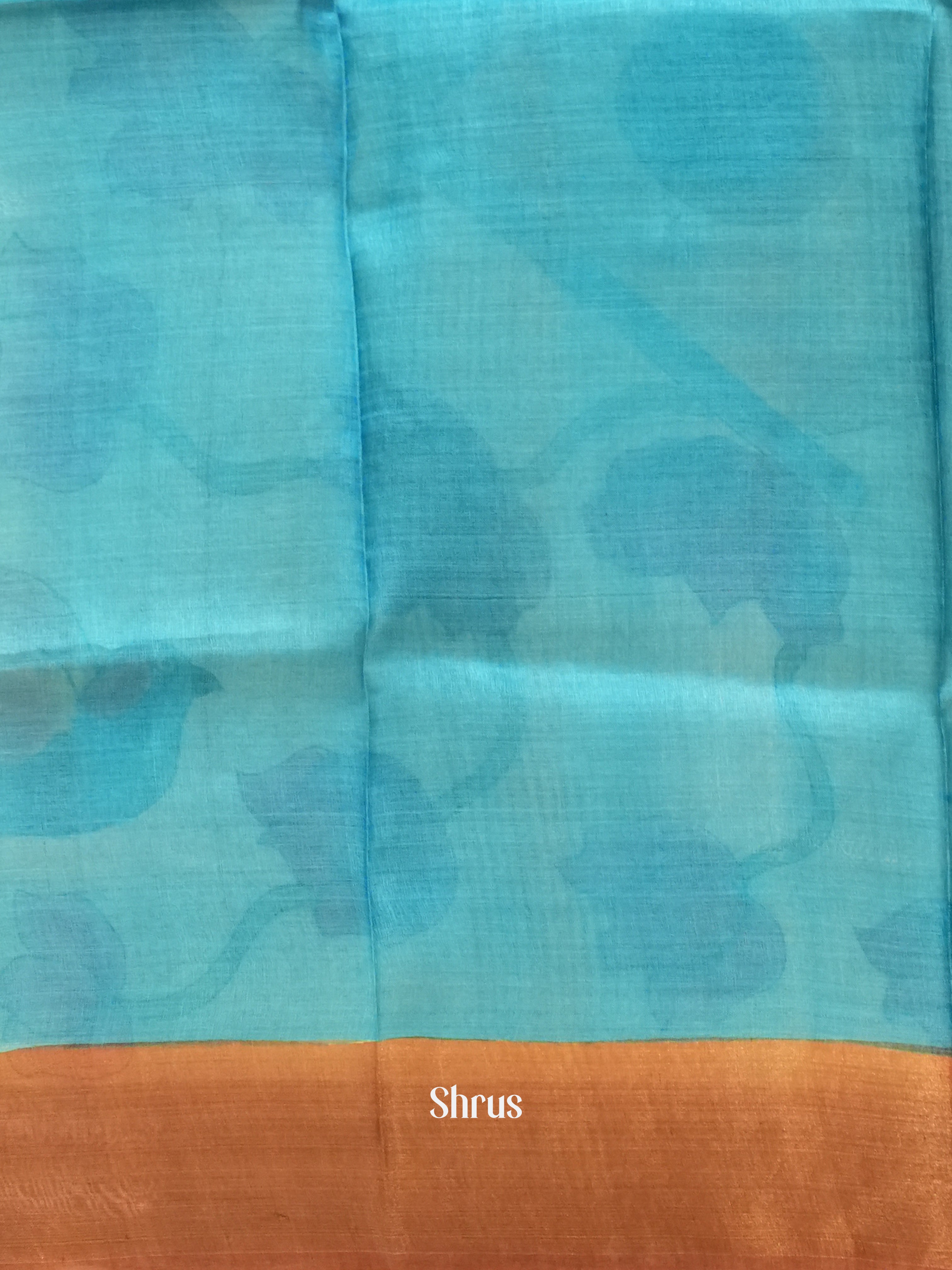 Yellow & Blue - Tussar Saree - Shop on ShrusEternity.com
