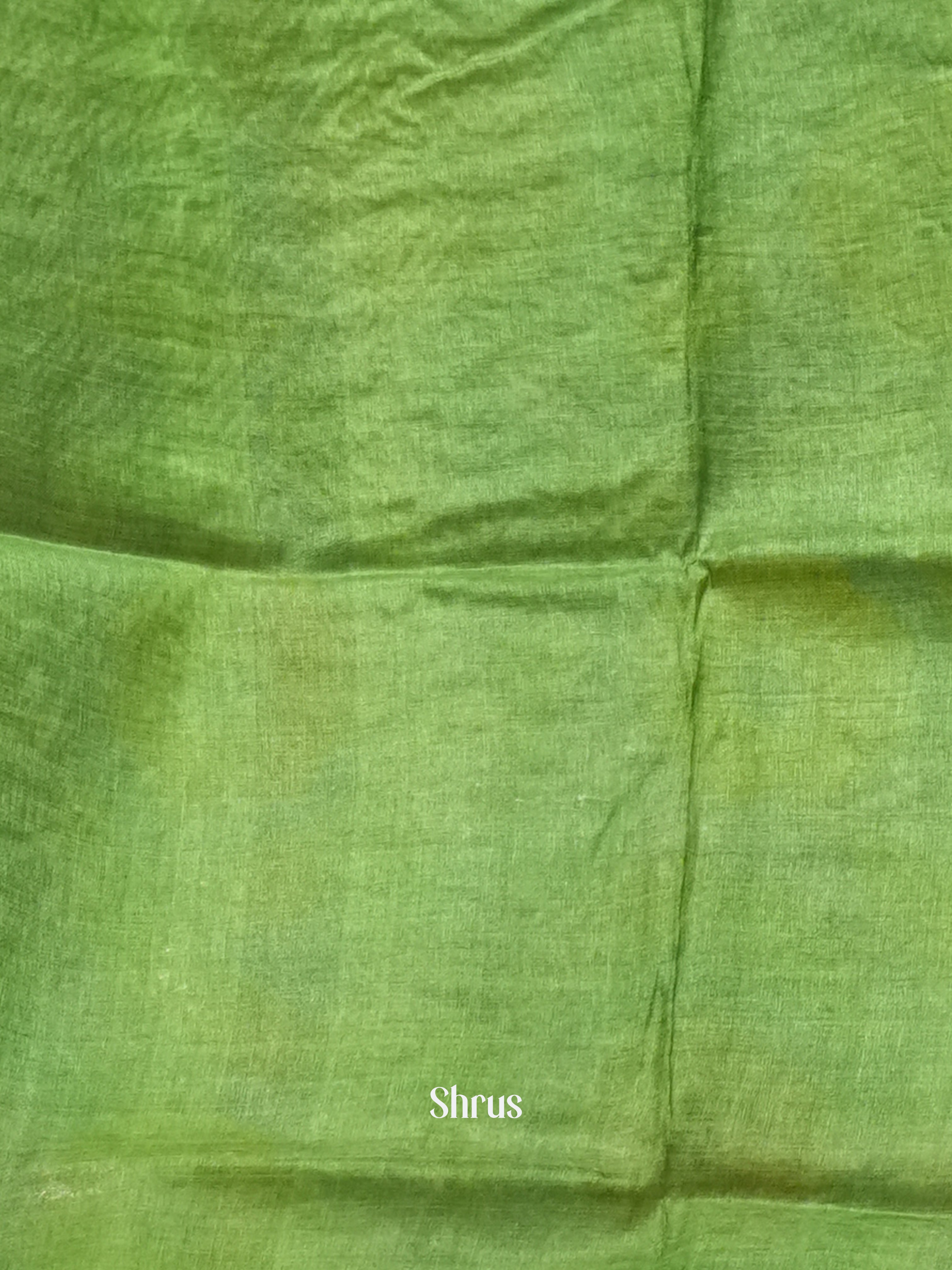 Green & Pink - Tussar Saree with Kantha stitch - Shop on ShrusEternity.com