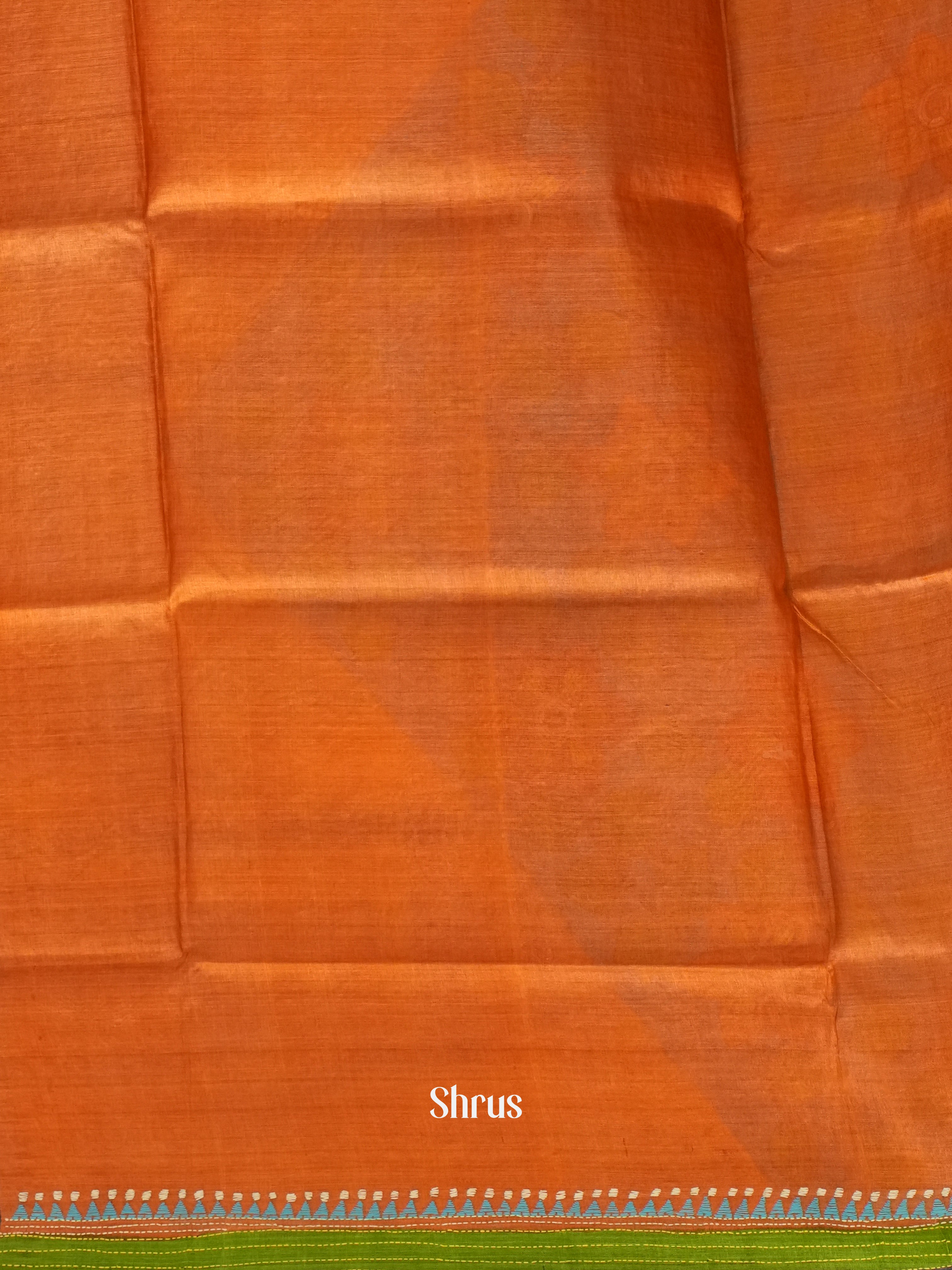 Black & Brick - Tussar Saree with Kantha Stitch - Shop on ShrusEternity.com