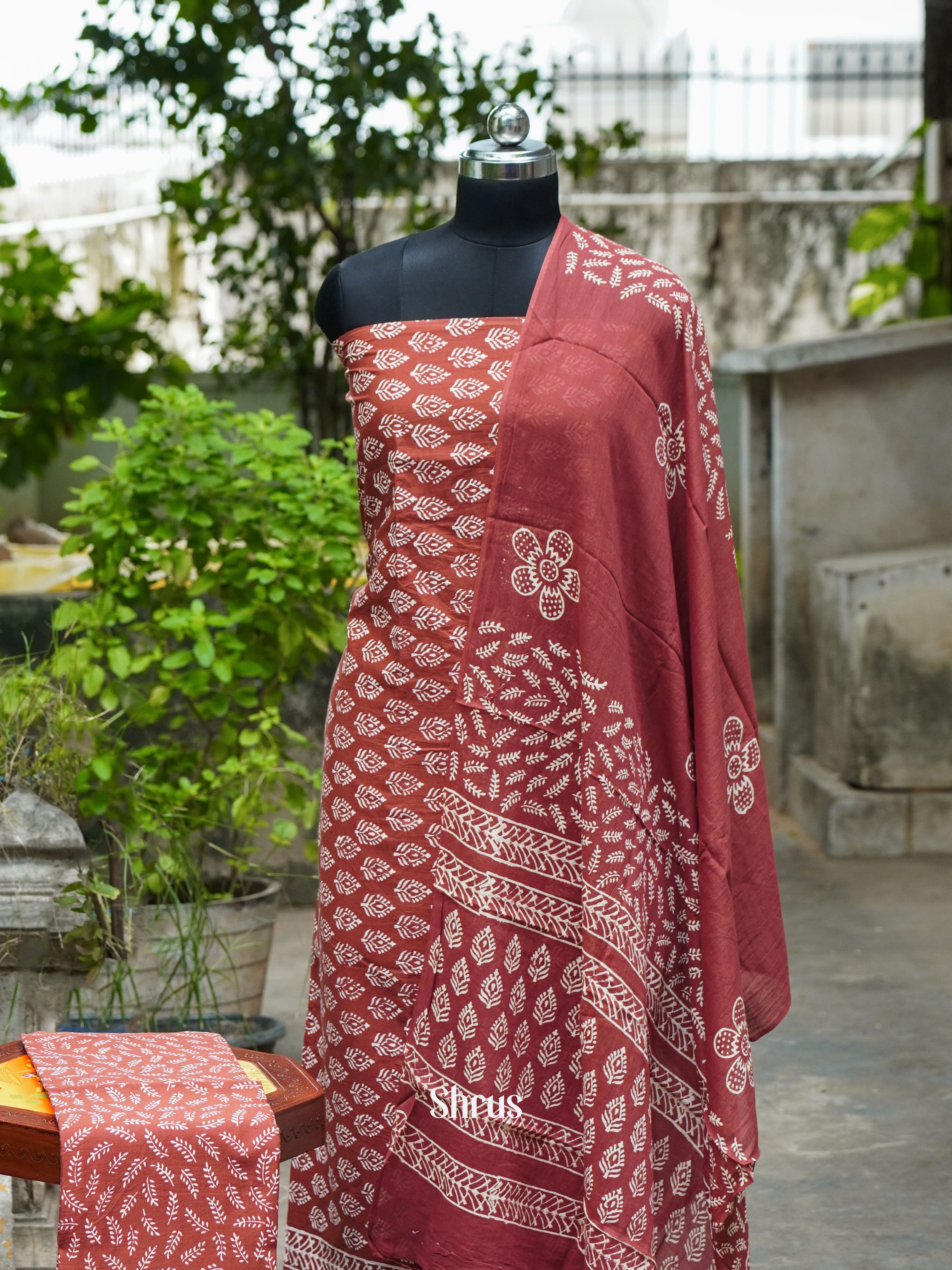 Brown - Cotton salwar - Shop on ShrusEternity.com