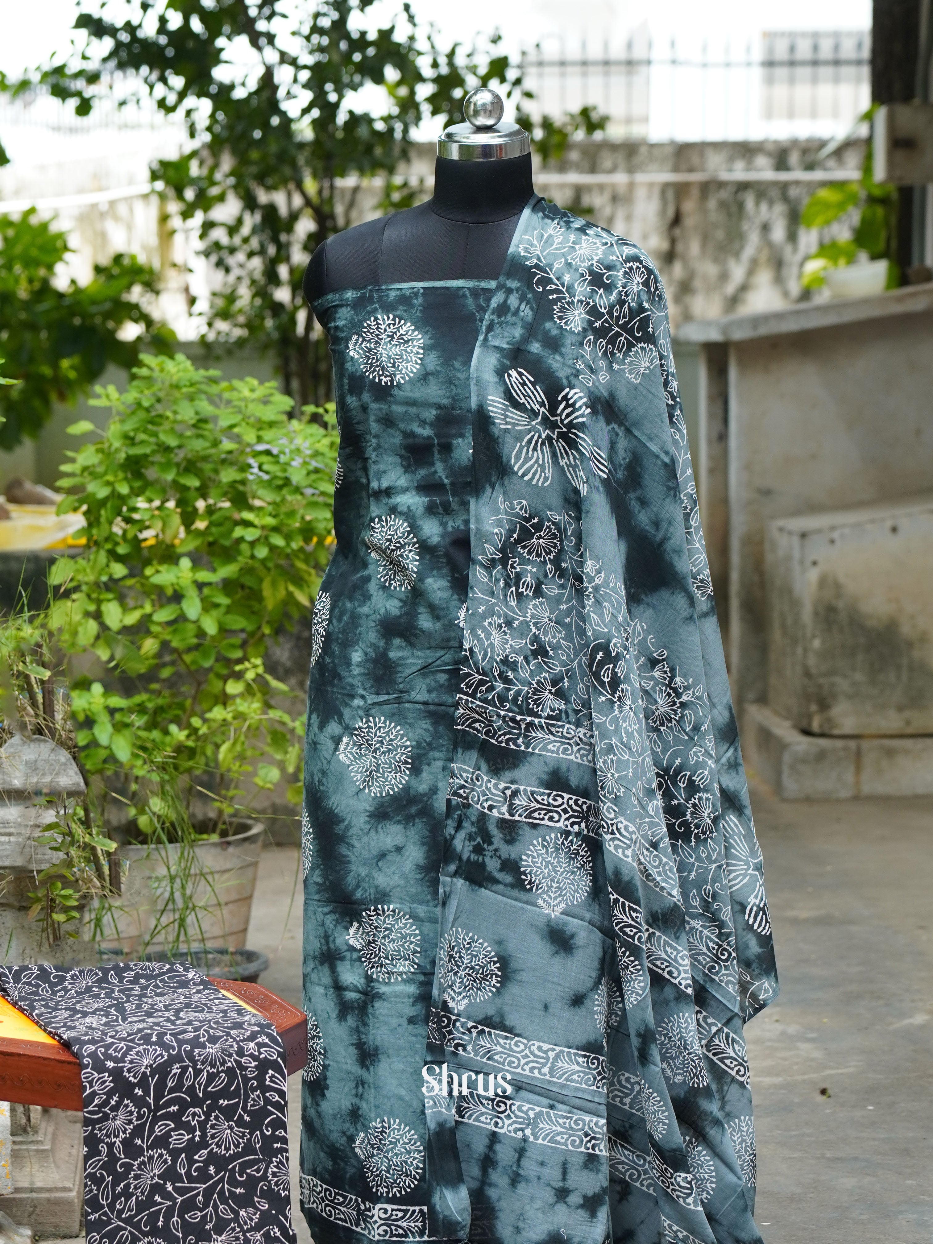 Grey - Cotton salwar - Shop on ShrusEternity.com