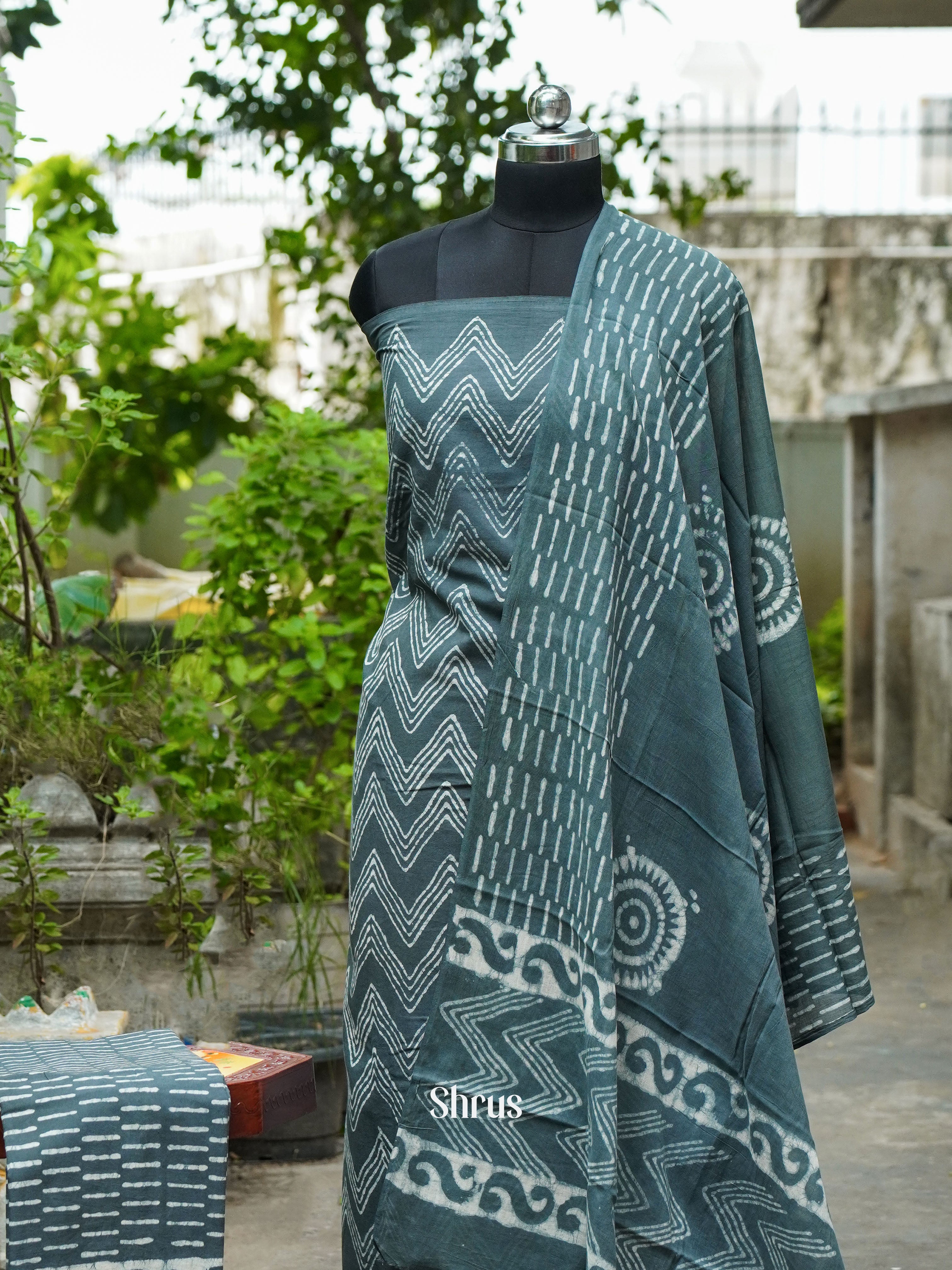 Grey - Cotton salwar - Shop on ShrusEternity.com
