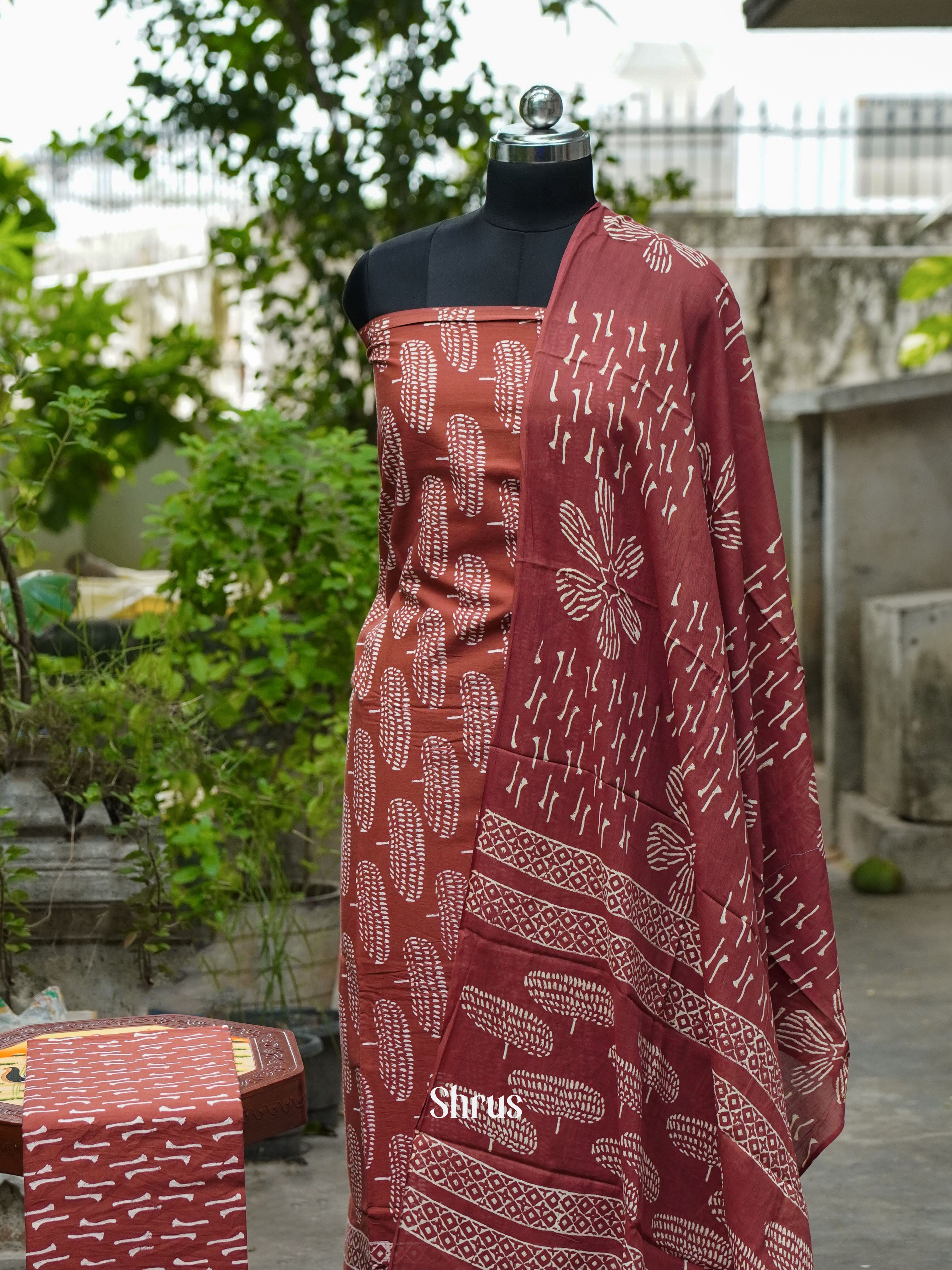 Brown - Cotton salwar - Shop on ShrusEternity.com
