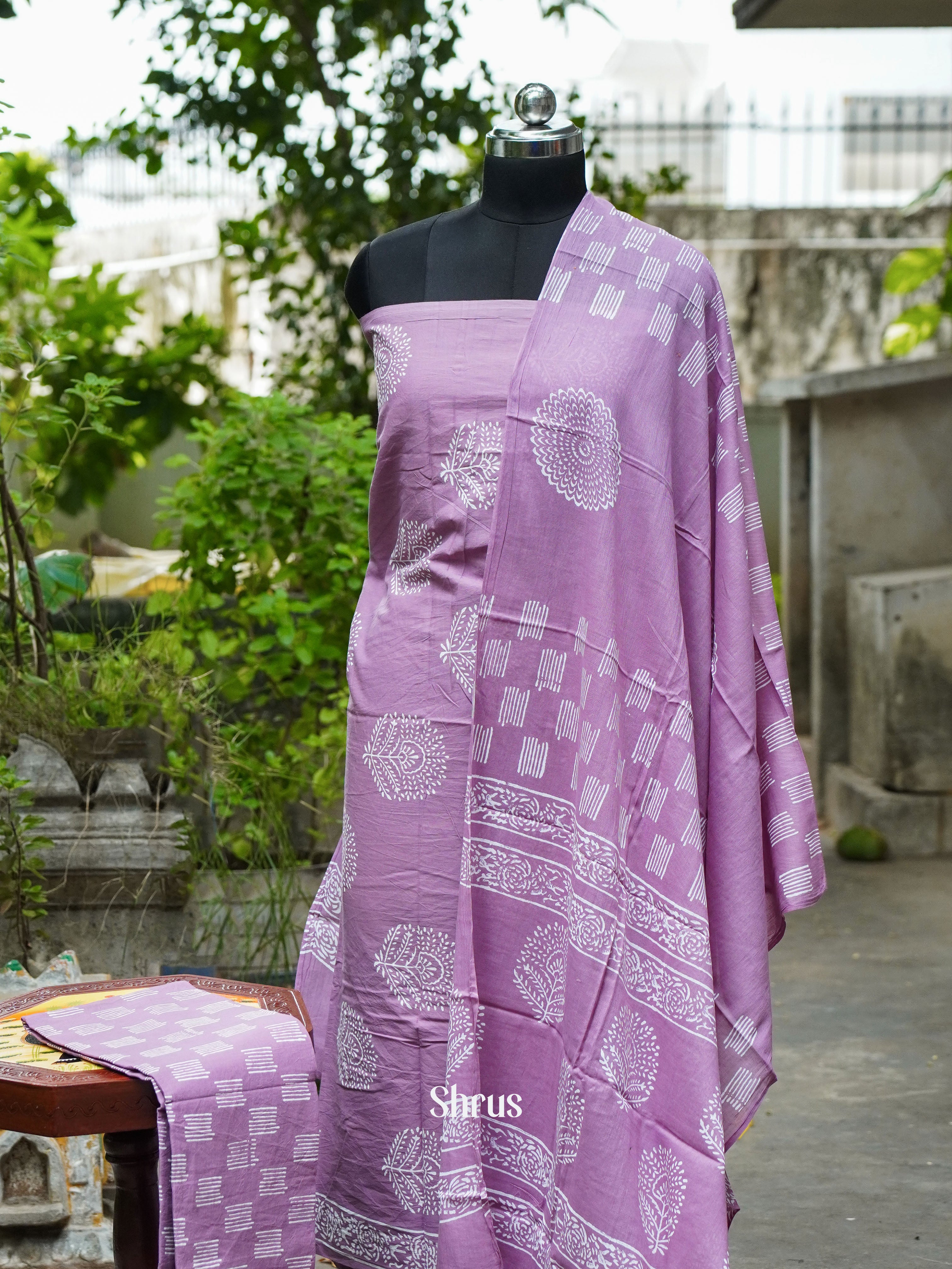 Purple - Cotton salwar - Shop on ShrusEternity.com