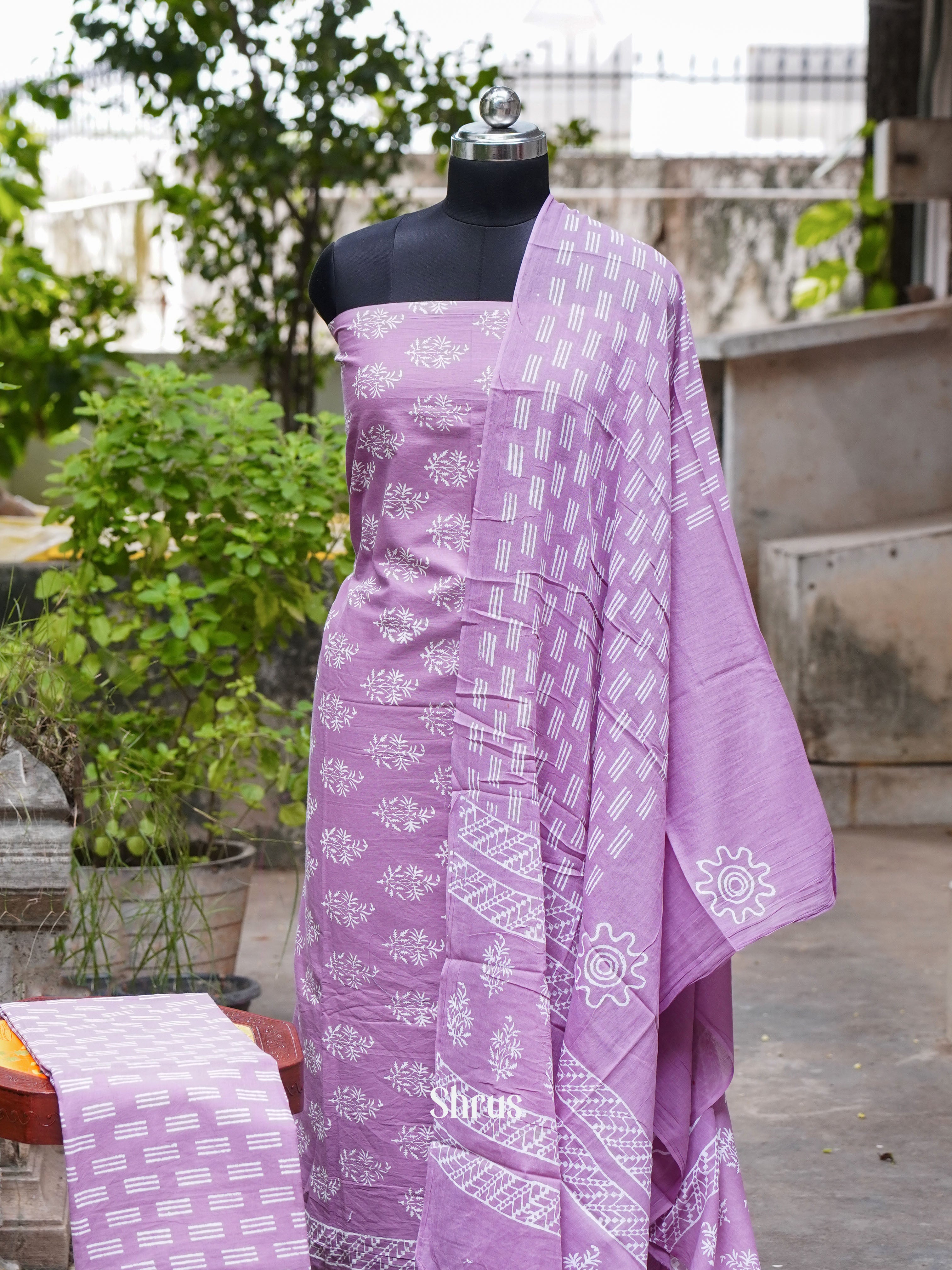 Purple - Cotton salwar - Shop on ShrusEternity.com