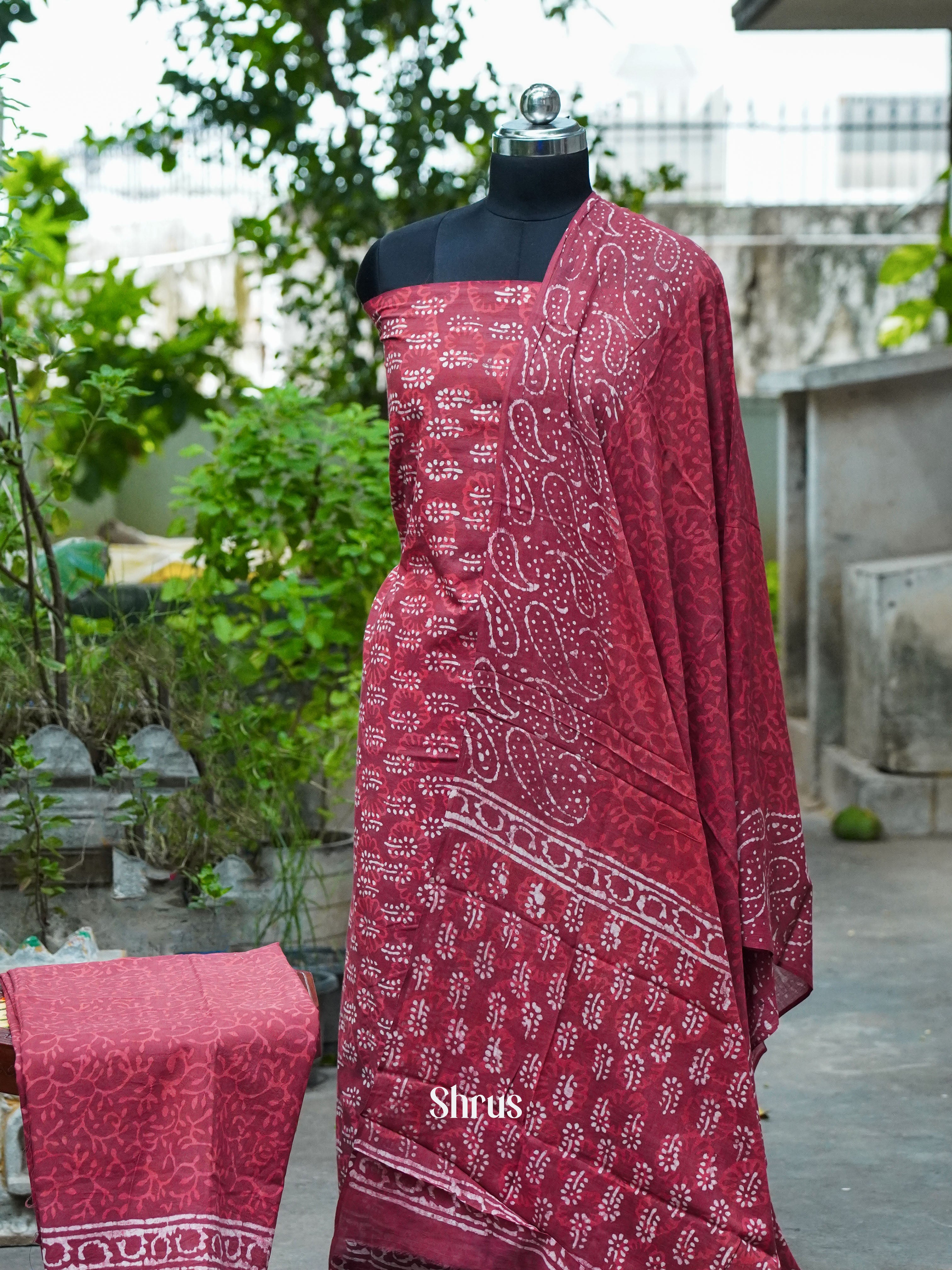 Red - Cotton salwar - Shop on ShrusEternity.com
