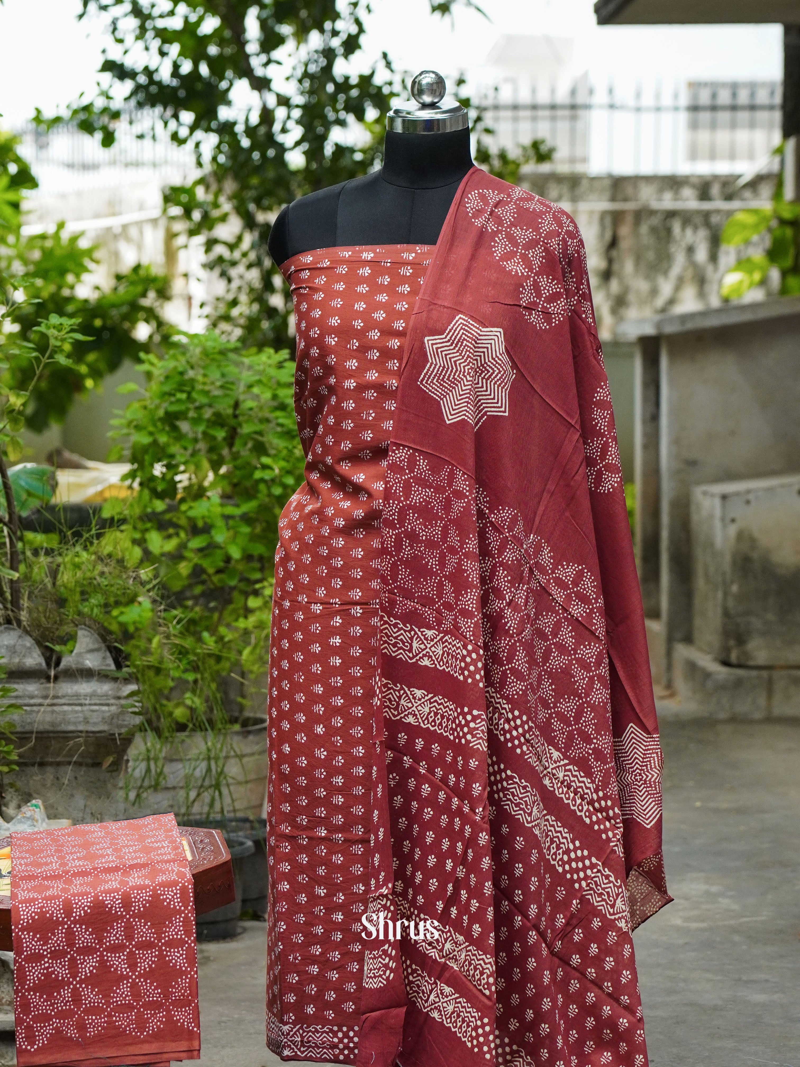 Brown - Cotton salwar - Shop on ShrusEternity.com