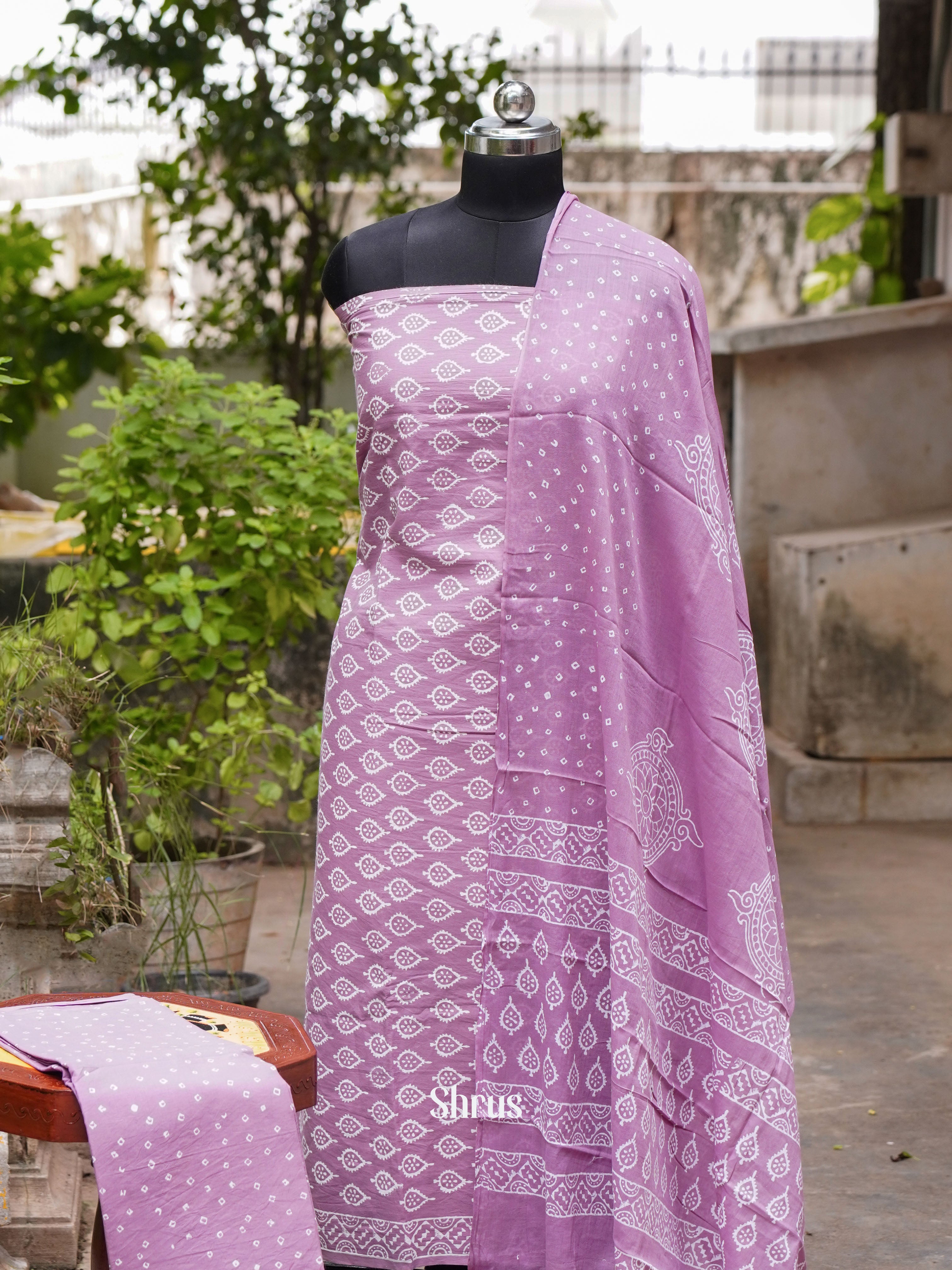 Purple - Cotton salwar - Shop on ShrusEternity.com