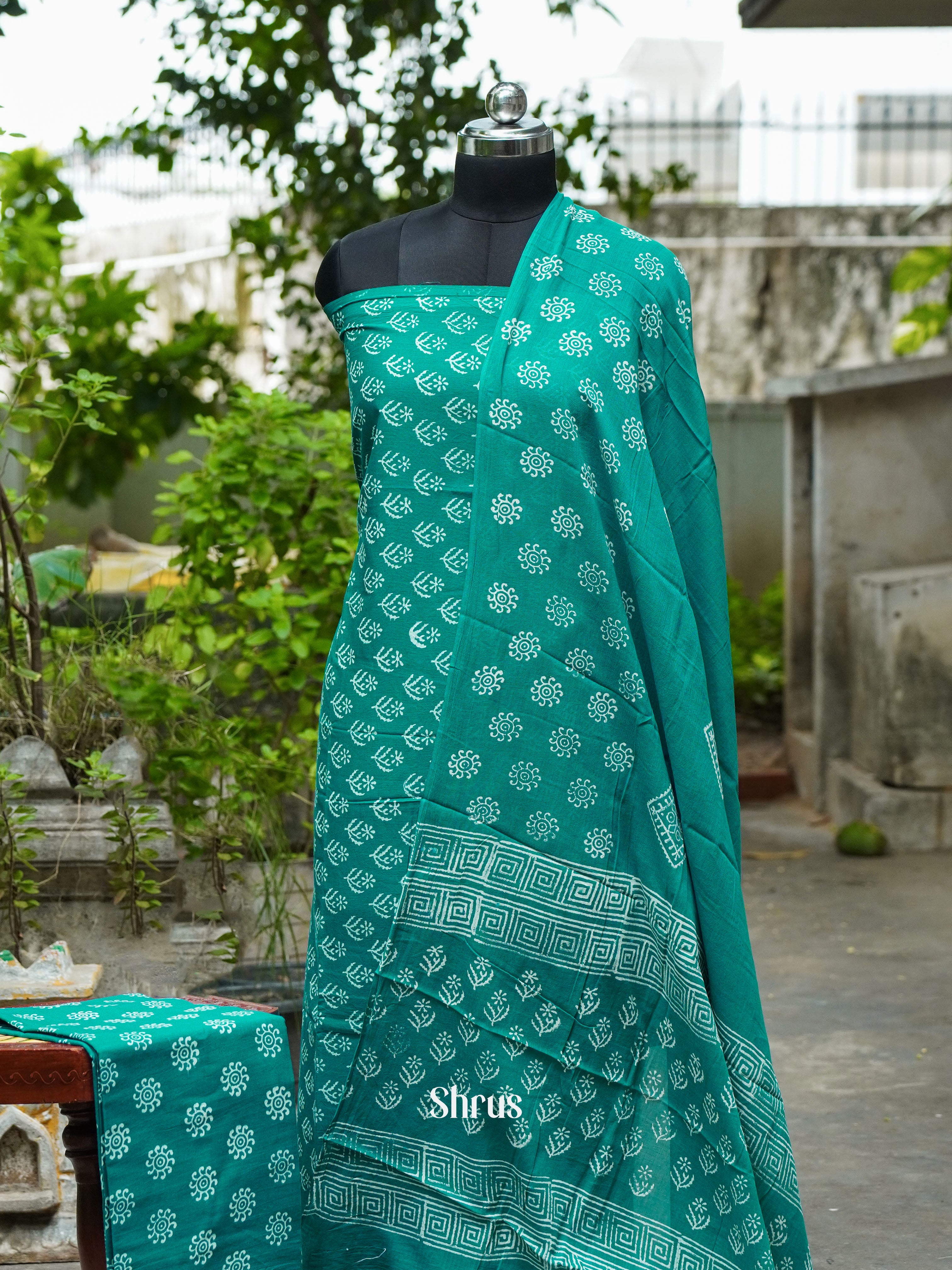 Green - Cotton salwar - Shop on ShrusEternity.com