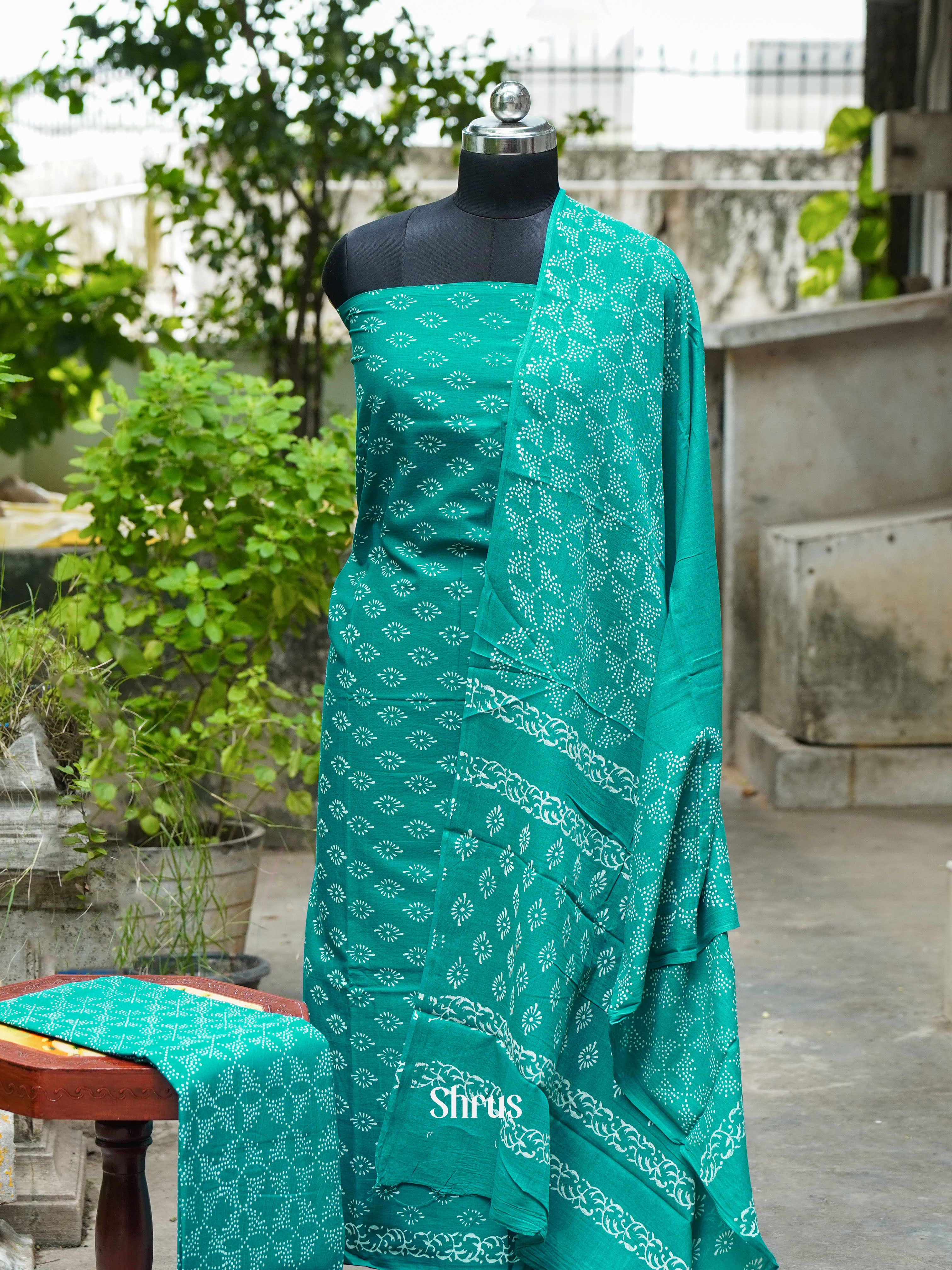 Green - Cotton salwar - Shop on ShrusEternity.com
