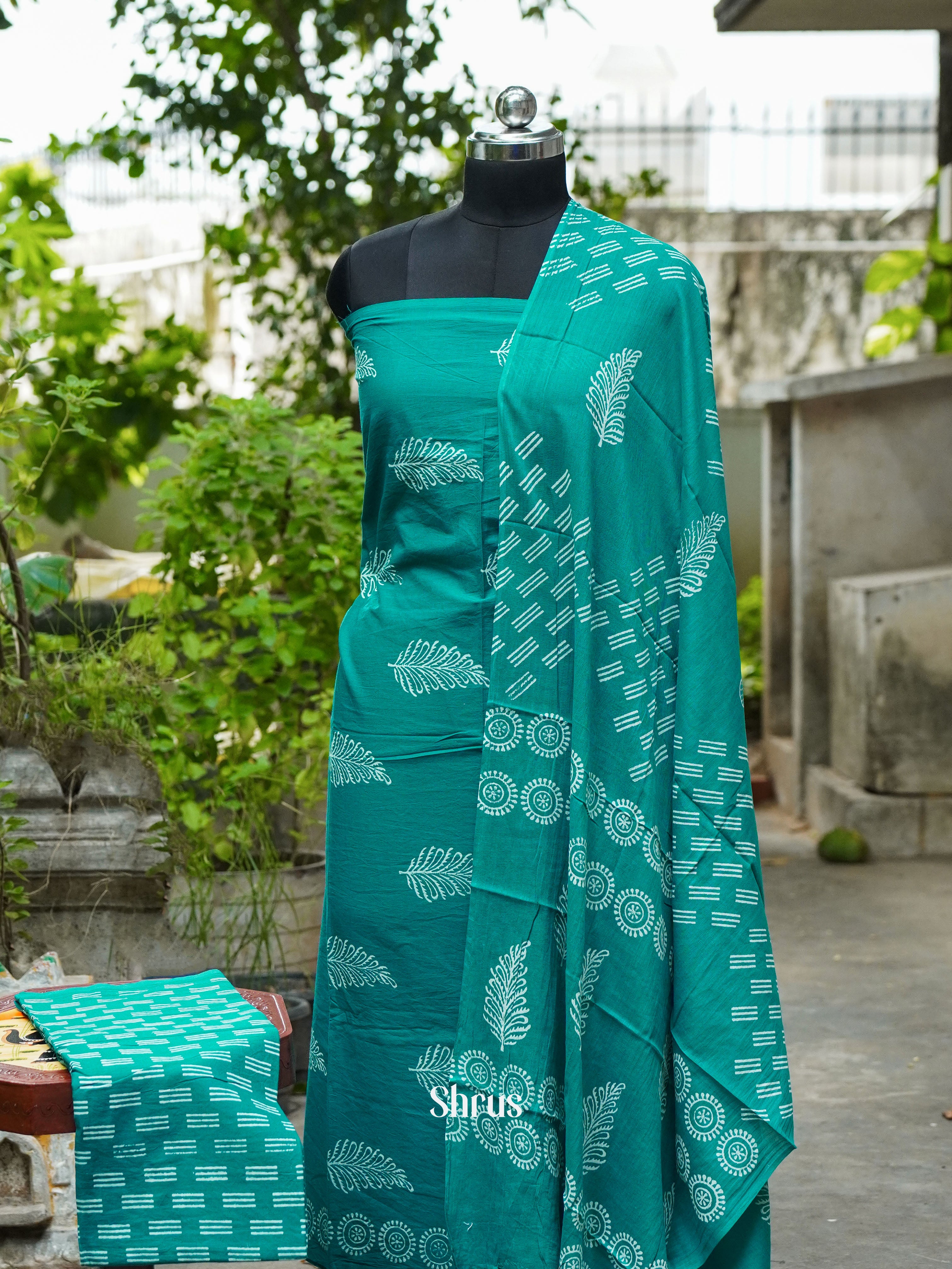 Green - Cotton salwar - Shop on ShrusEternity.com