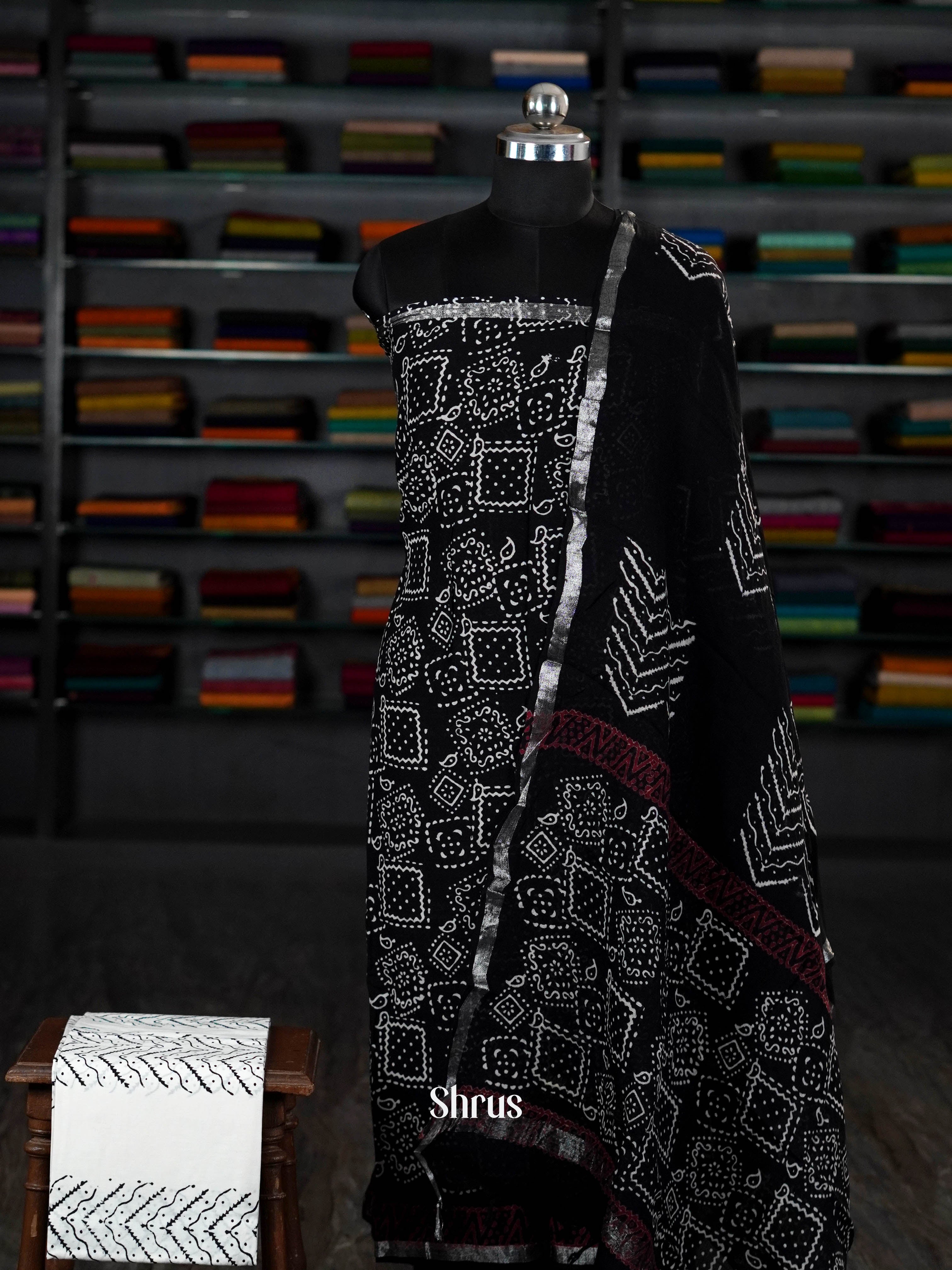 Black & White - Linen Salwar - Shop on ShrusEternity.com