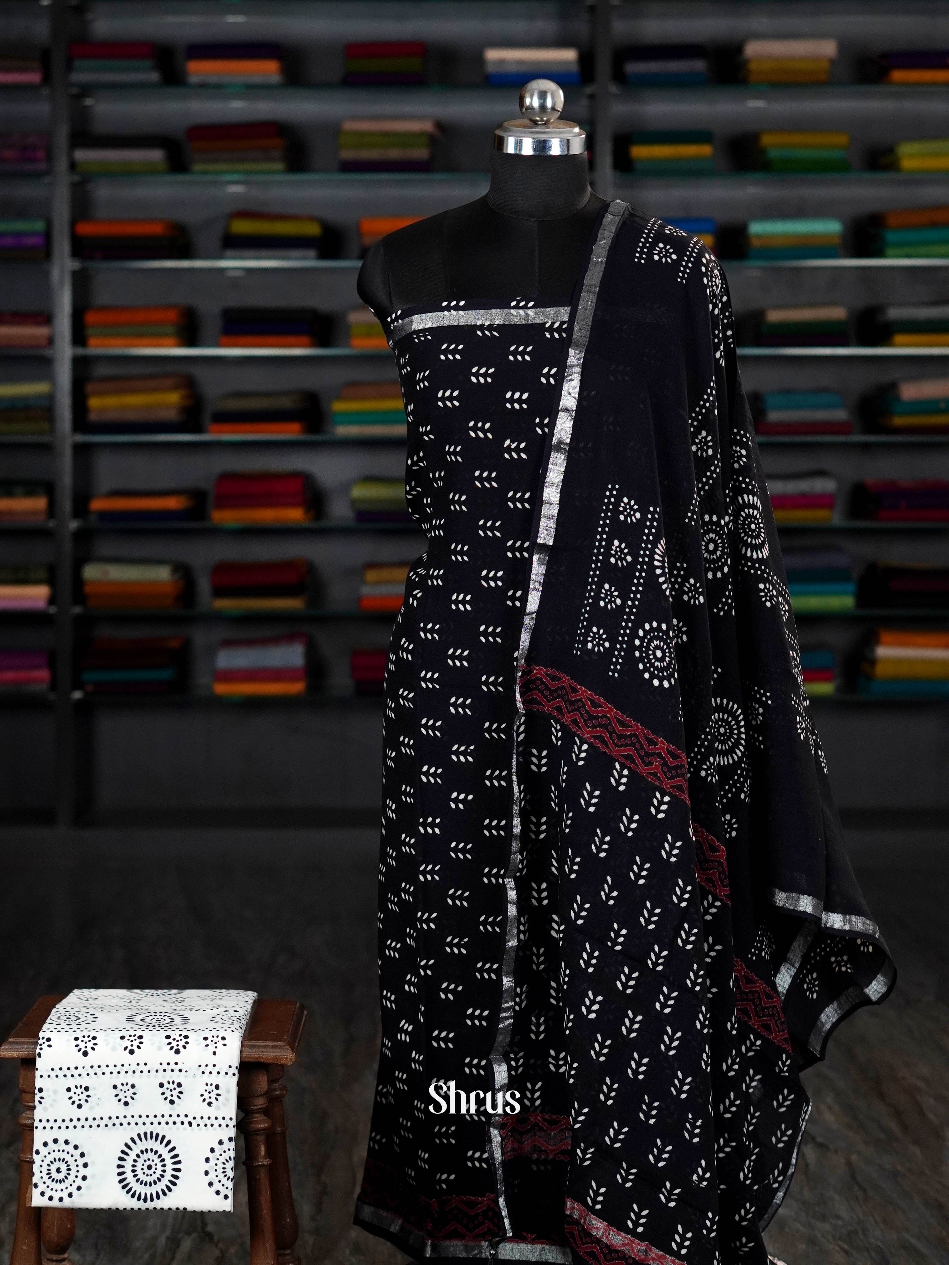 Black & White - Linen Salwar - Shop on ShrusEternity.com