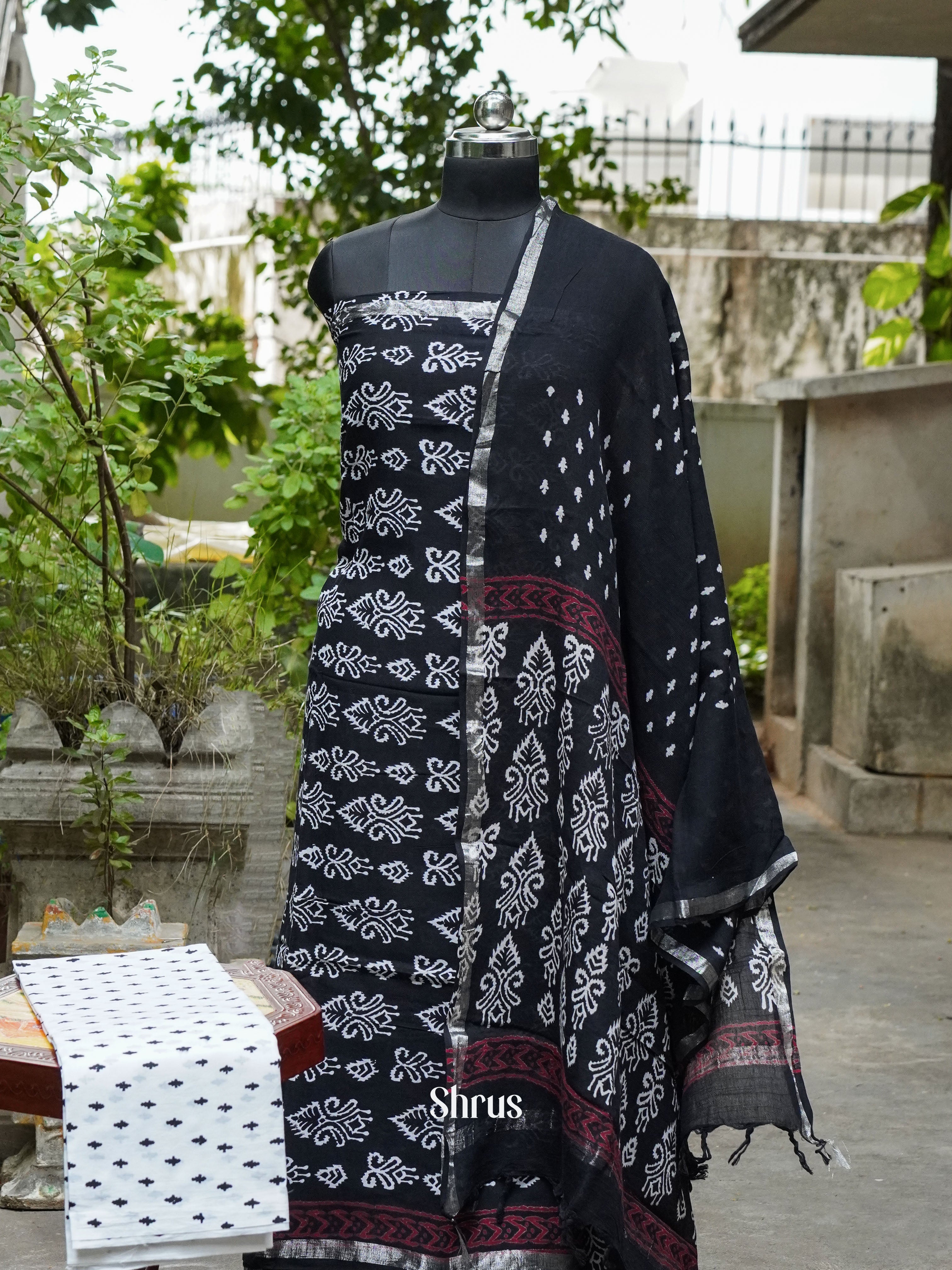 Black - Cotton salwar - Shop on ShrusEternity.com