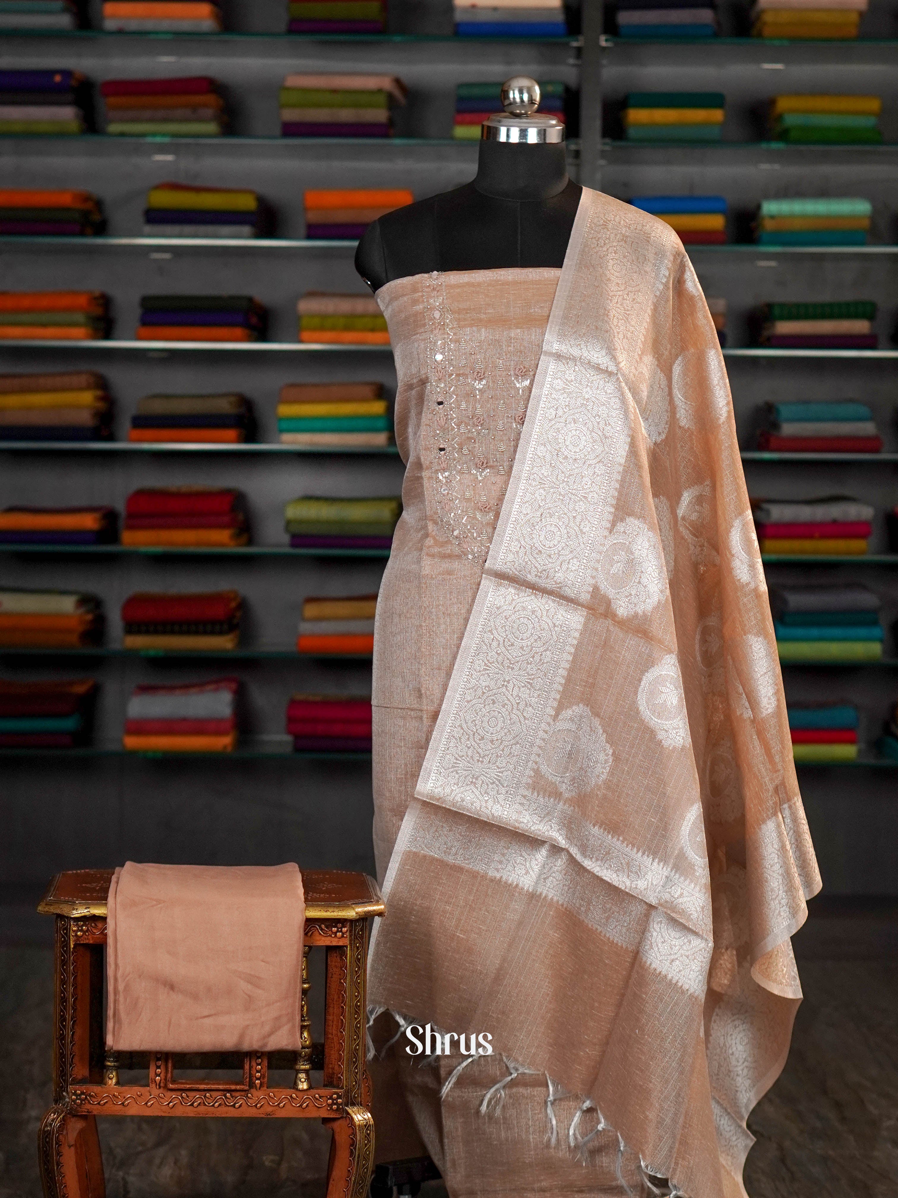 Chiku Colour - unstitched salwar - Shop on ShrusEternity.com